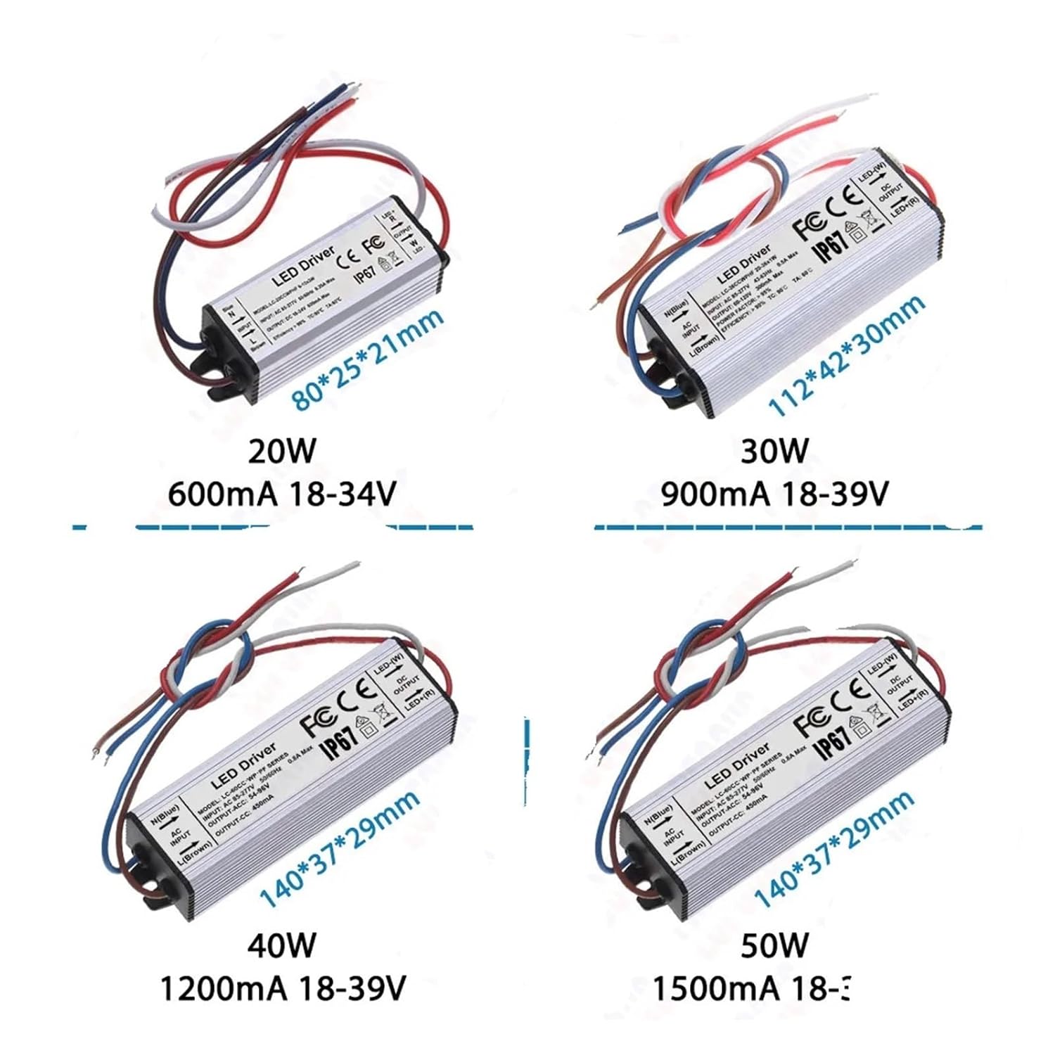 1PCS LED Driver AC 110V 220V Lighting Transformer(300mA 12 to 34V 10W)