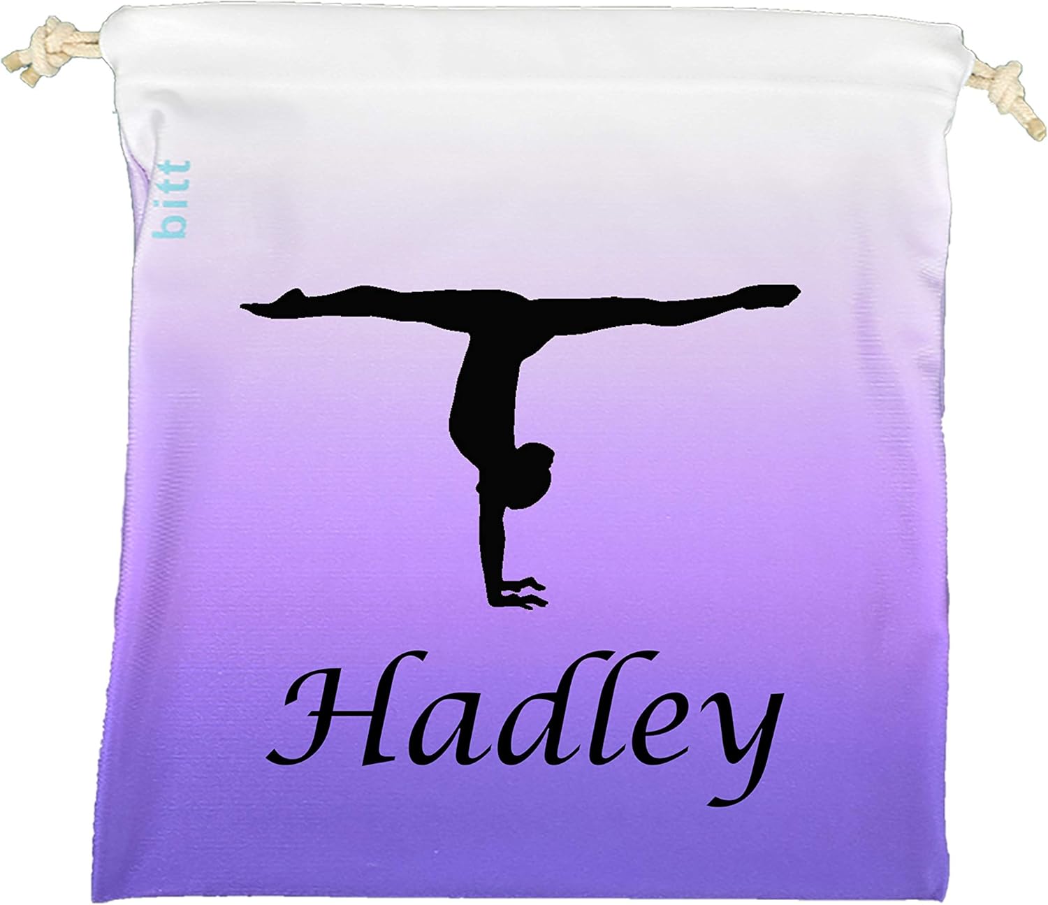Gymnastics Grip Bag with Gymnast Handstand in Ombre Colors