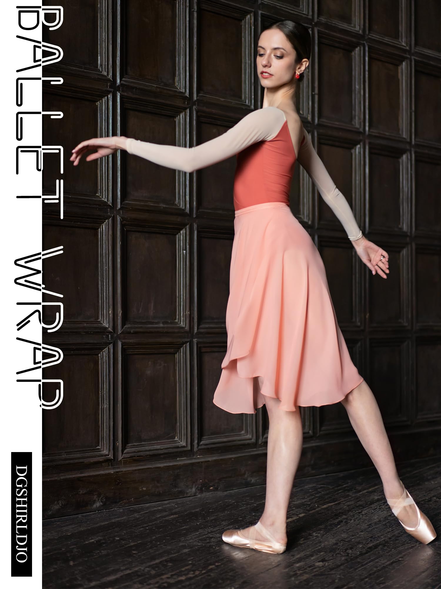 Falda de ballet de gasa con cintura elástica para mujeres y niñas, ropa de baile