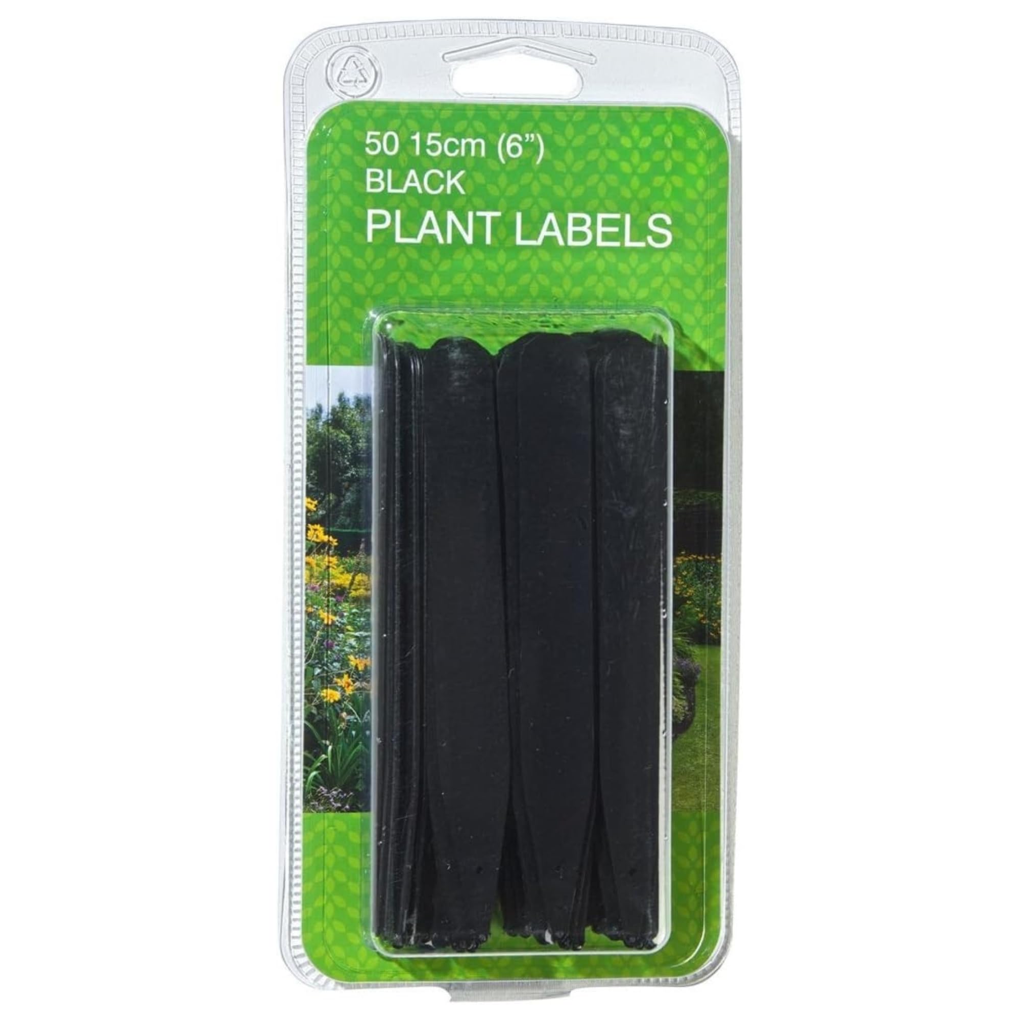 Black Plant Labels 15cm (6") – 50 Pack for Garden and Greenhouse
