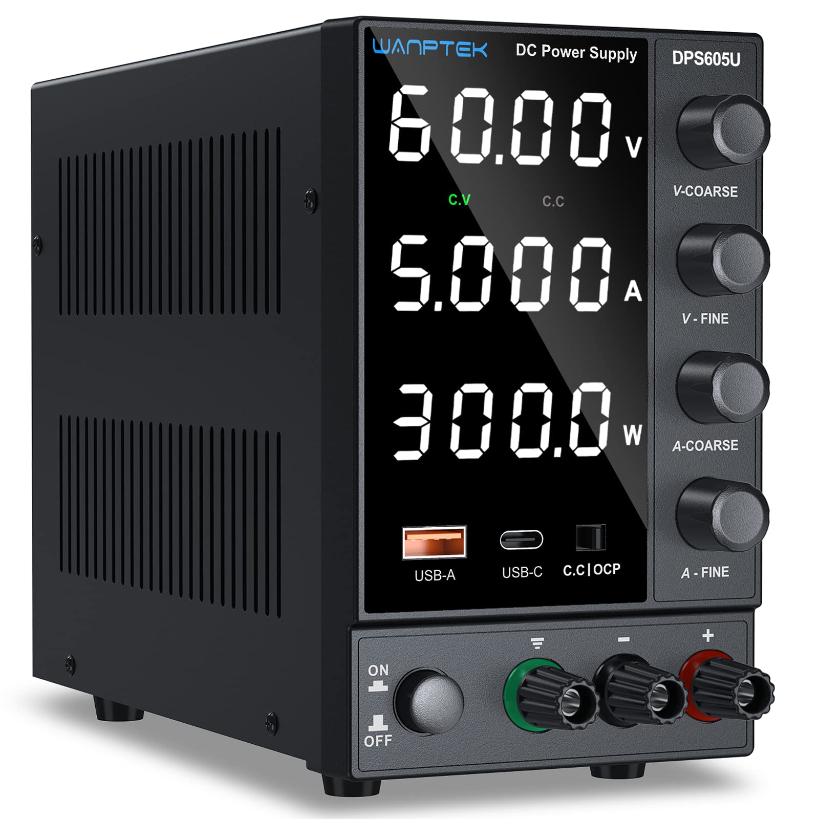 PeakTech P 6227 - Alimentation DC Labo 0-60V 0-6A LCD Couleur 2x USB