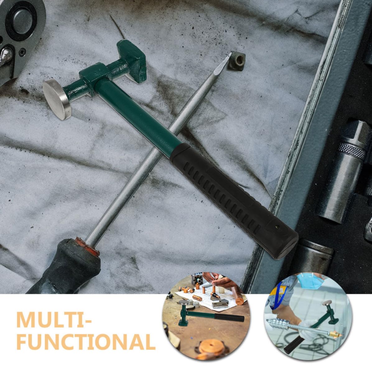 EXCEART Martillo para Chapa Metálica 2 Piezas de Acero Diseño de Precisión para Reparación de Carrocerías en Taller de Autos