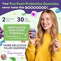 Vista 7 de Sugar Free 5-in-1 Probiotic Prebiotic Postbiotic Gummy, 36 Strains Probiotics for Women Men with Digestive Enzymes, Peppermint, Complete Immune, Gut