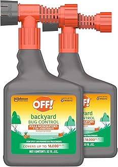 OFF! Backyard Bug Control Yard Pretreat Hose End Sprayer Kills and Repels Insects Covers up to 16,000 Square Feet Outdoor Use 32 Ounce (Pack of 2)