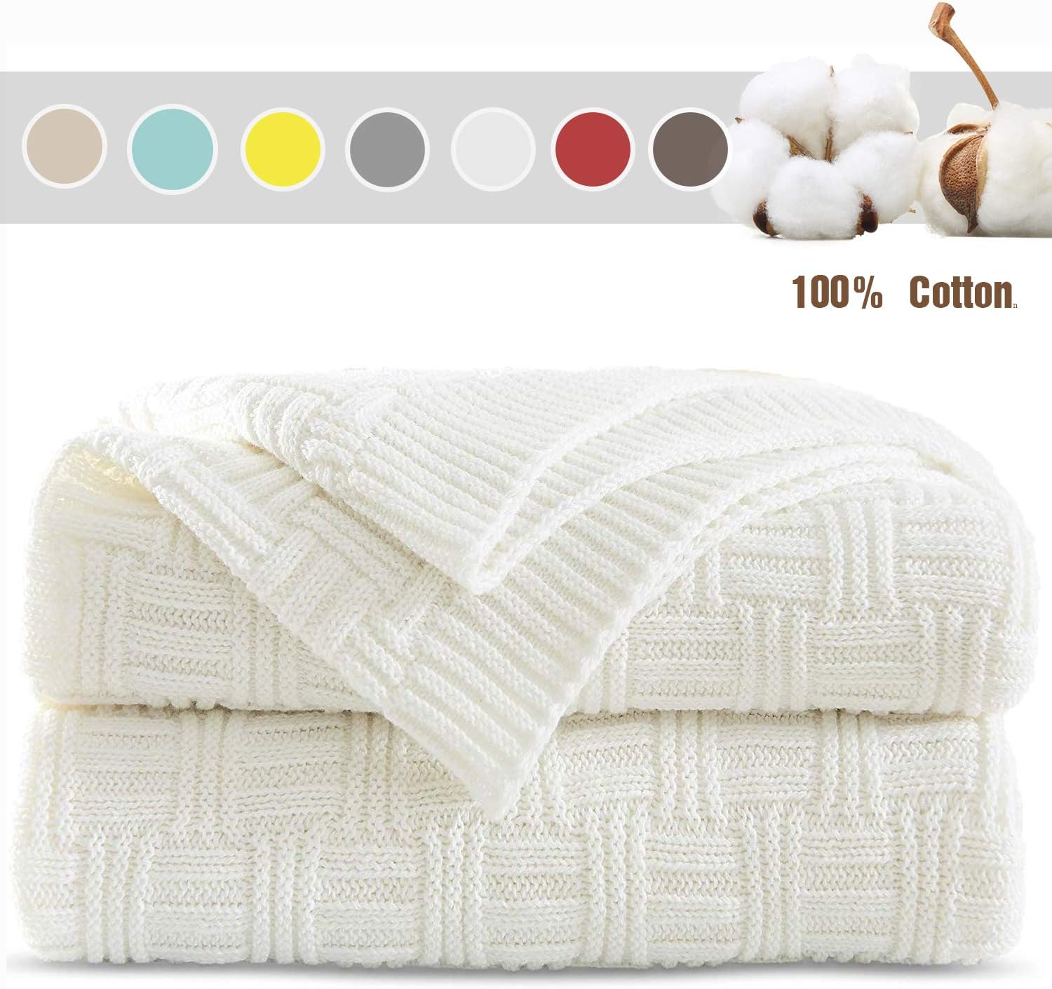 Cable Knit Throw Blanket for Couch Sofa Car Home Decor 51 x 70in