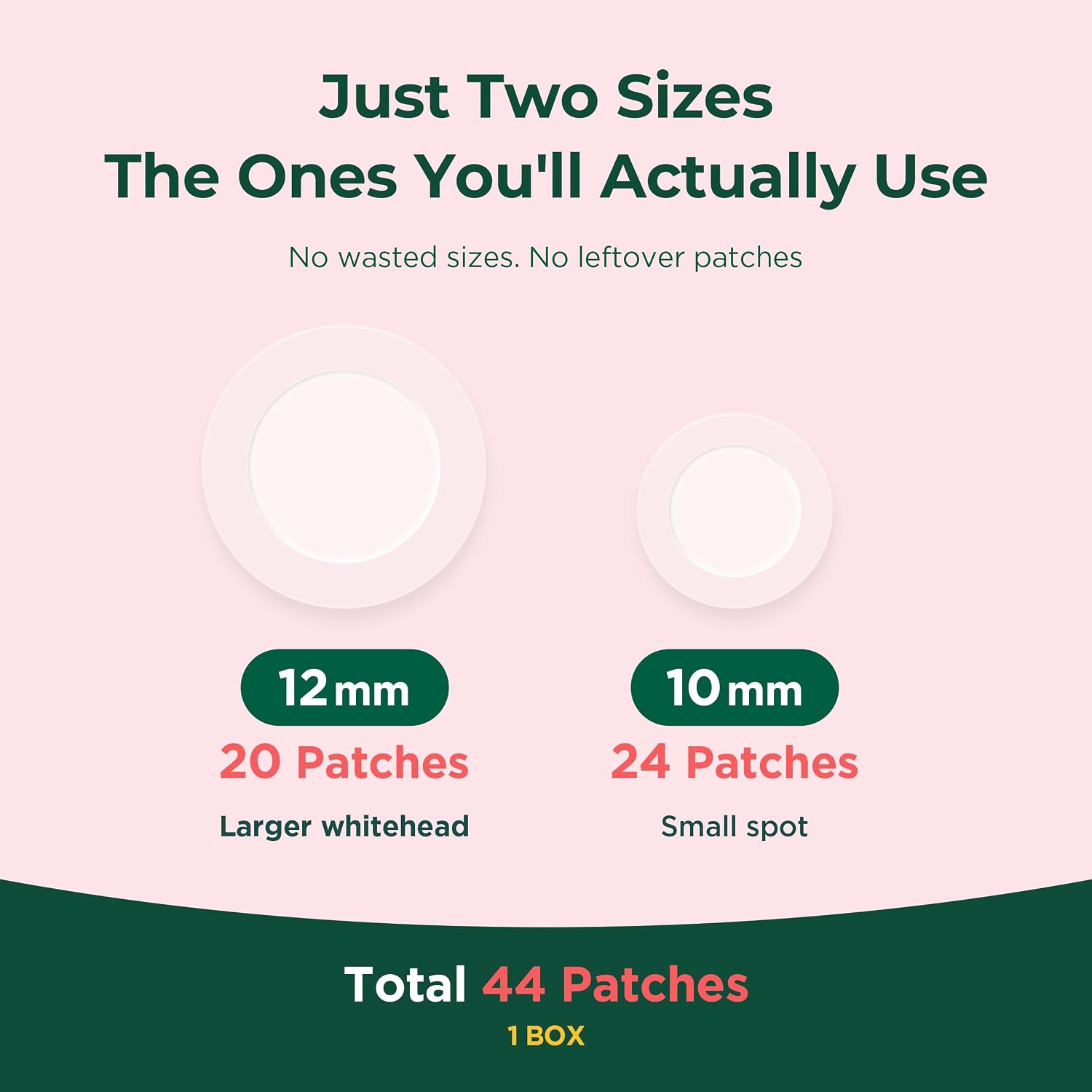 LUNE & BE Hydrocolloid Pimple Patches, 44 Count, 2 Sizes, Invisible image 3