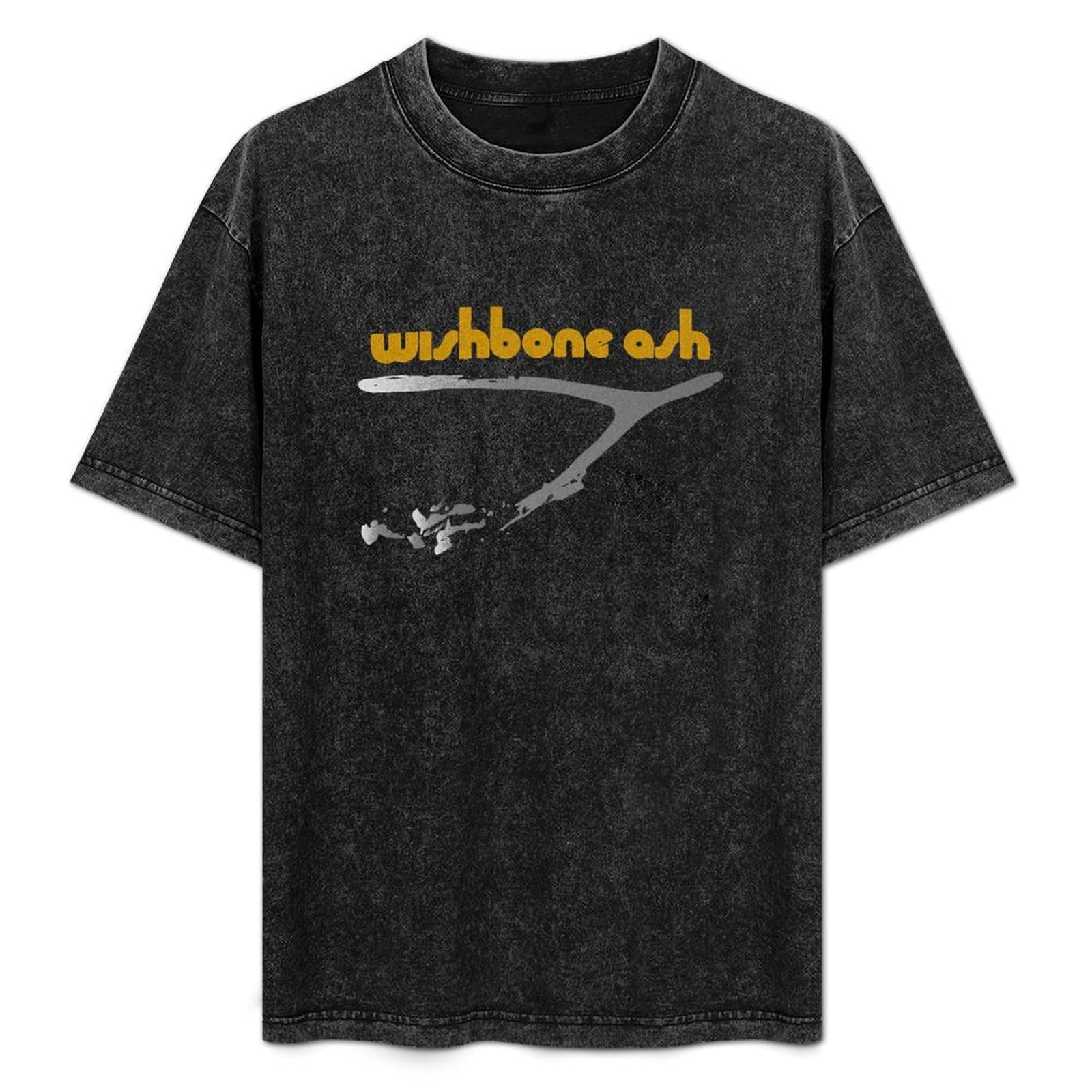 Balance Master Unisex Black Wishbone Ash Summer Casual Tee Short Sleeve Crew Neck Cotton Tops Washed Vintage T-Shirt Xxl