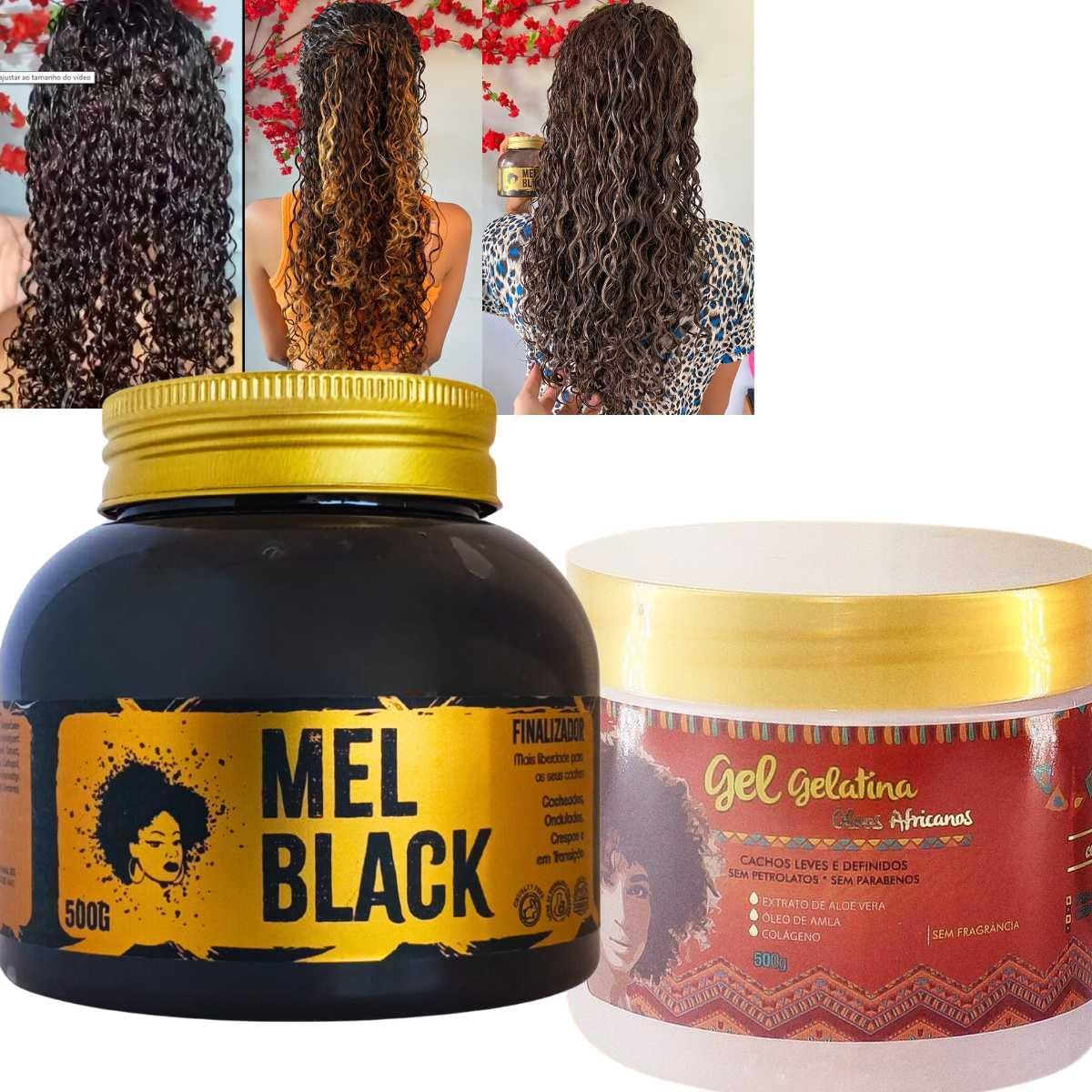 Mel Cola Finalizador de Cachos Mel Black 500g - Gelatina para Cachos ...