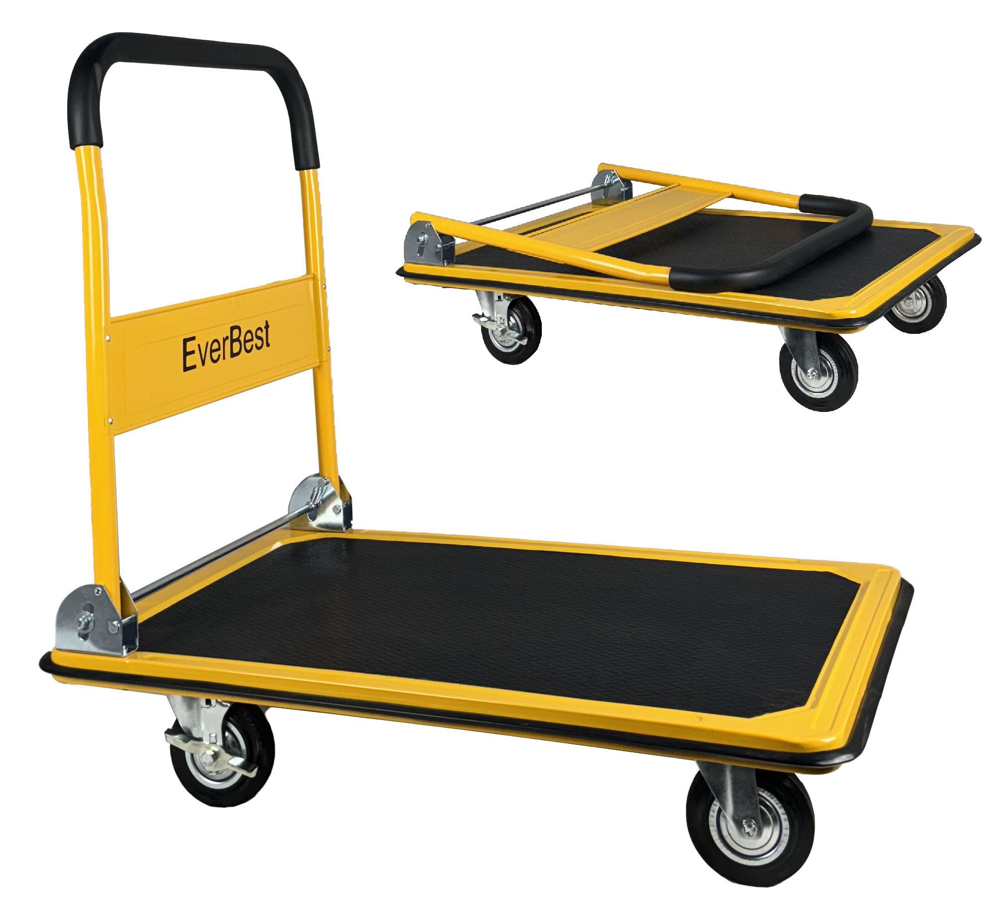 EverBest® 300 kg with Brake Wheels Portable Folding Metal Platform Trolley | 2-Year Warranty | Hand Truck with 360° Rotating & Locking Wheels for Home & Warehouse Use (B0D7MVCSHH) Amazon Price History, Amazon Price Tracker