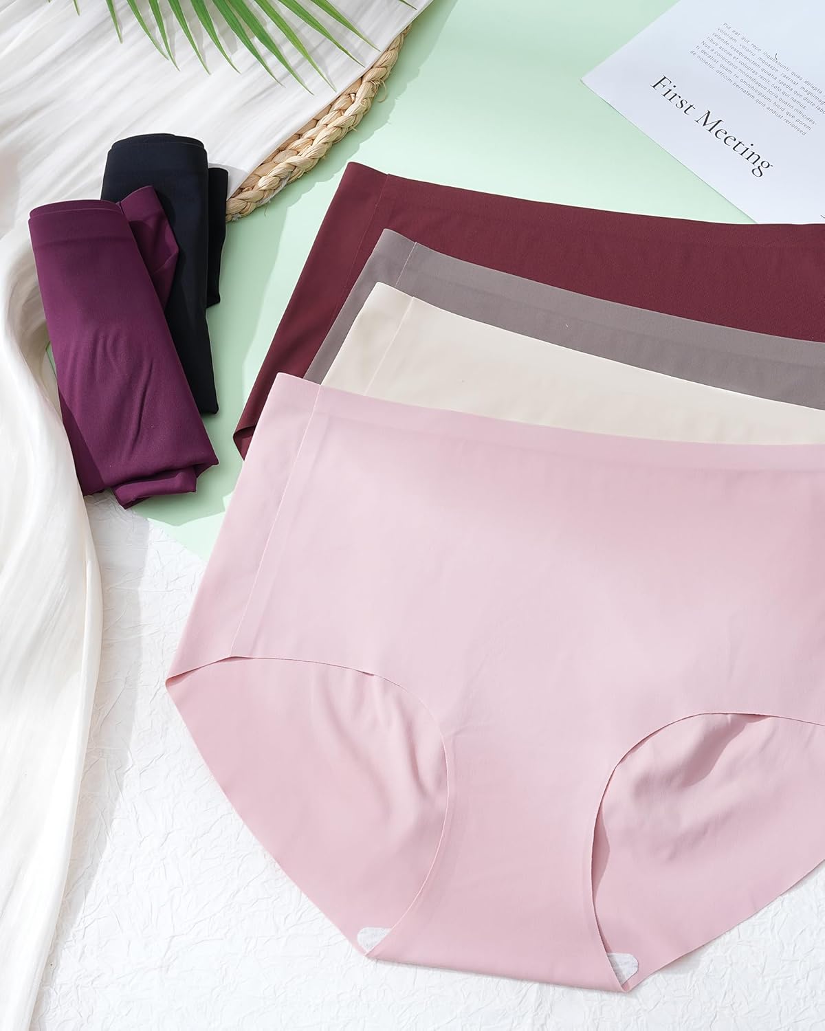 LEVAO Women's High Waisted Seamless Underwear No Show Full Coverage Briefs Stretchy Invisible Panties Cheeky Pack of 6 - Image 6