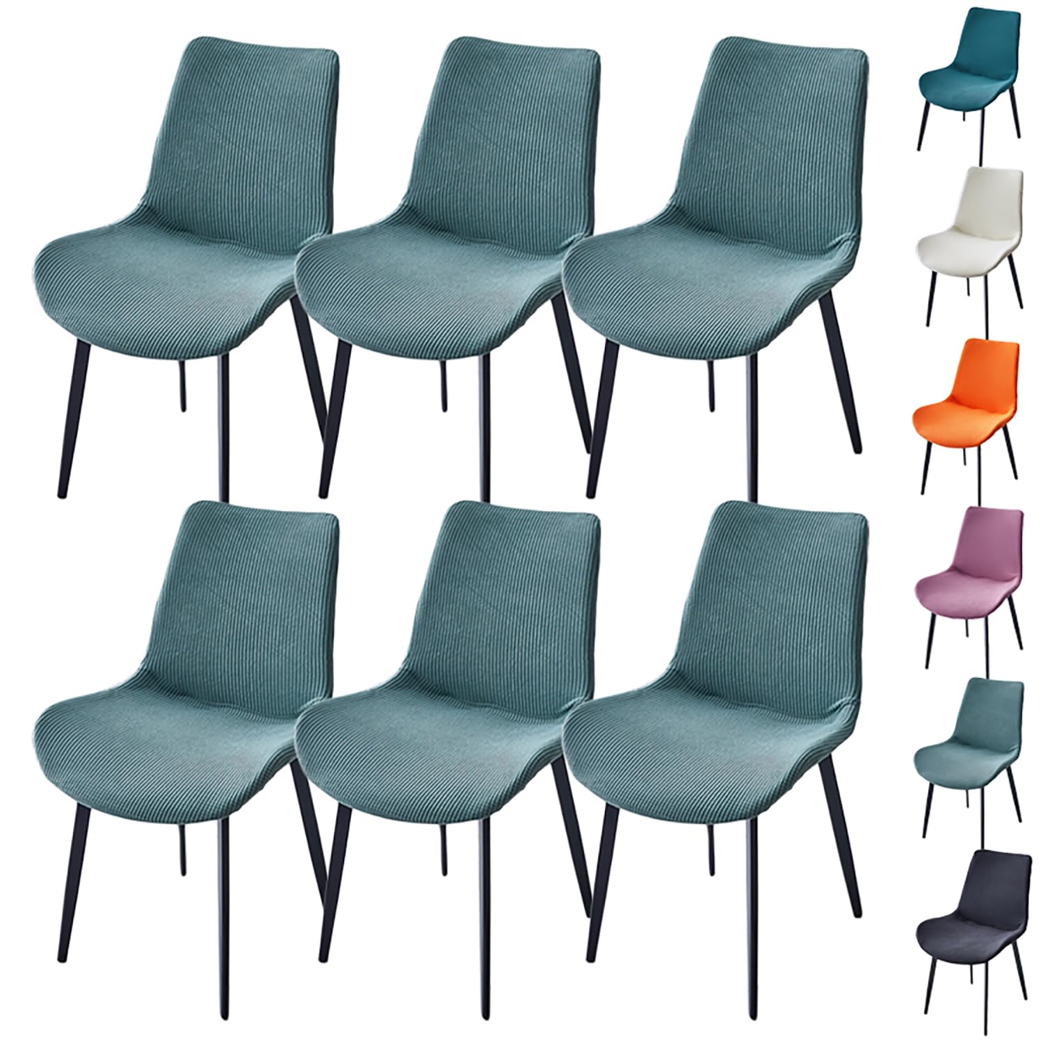 Housses de chaise extensibles au design incurvé et finitions premium pour salon moderne