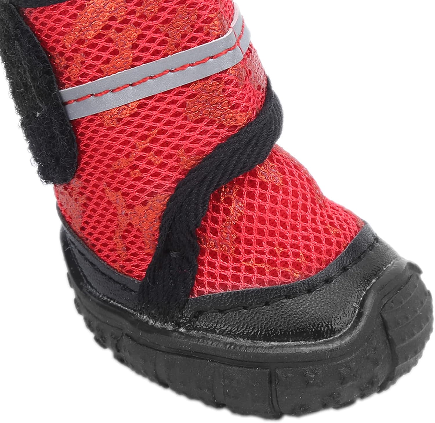 Dog Boots Antislip Pet Shoes, Adjustable Rubber Mesh for Small Medium Large Dogs - Comfortable Protection, Reflective Safety Straps, Outdoor Walking (70 Yards)