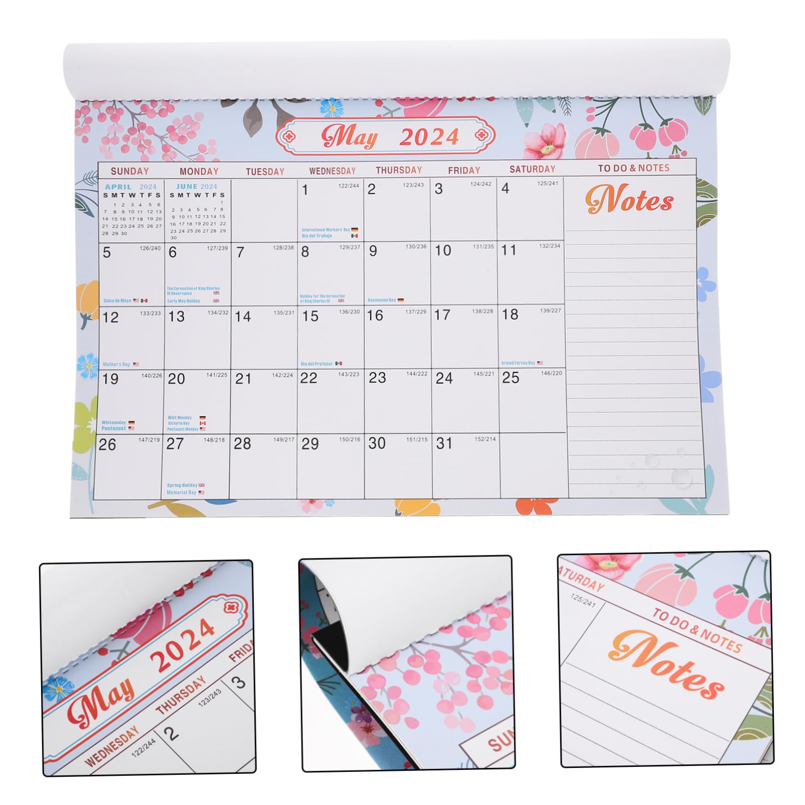 VILLCASE 4stücke Wandkalender Monatlicher Hängender Kalender Für Zuhause Und Praktisch Für Notizen Und Erinnerungen Dekorativ Und Einfach Zu Verwenden