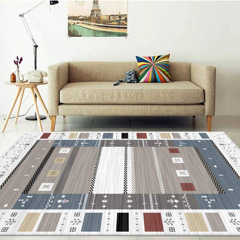 Długi dywan chodnik korytarze 80 x 160 cm niebieskie i białe wielokolorowe paski dywaniki kuchenne antypoślizgowa mata komfortowe maty uniwersalne maty podłogowe do łazienki lub stacji roboczych