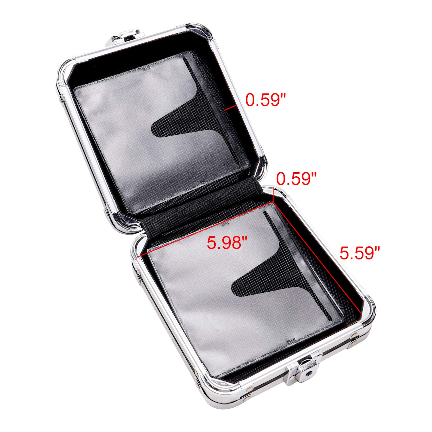 Vaultz Locking CD Wallet, 24 CD Capacity, 2.5 x 6.25 x 7 Inches