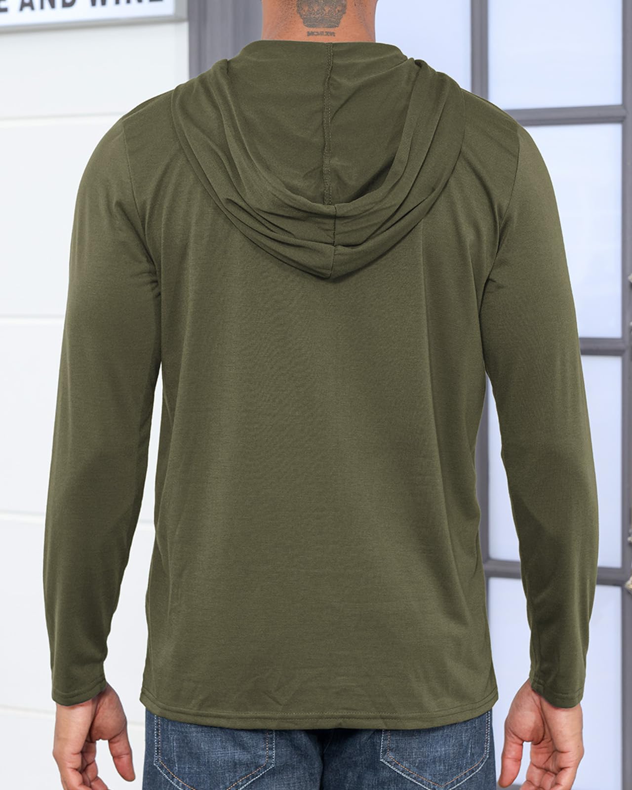 Cooleep Felpa Uomo con Cappuccio Estive T Shirt Maglietta Manica Corta Cotone Maglia da Uomo Casual Workout M-3XL