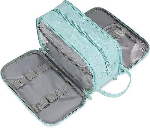 Narwey Neceser de viaje para hombres y mujeres, kit Dopp de viaje, bolsa de afeitar resistente al agua para accesorios de aseo personal, Verde (Mint