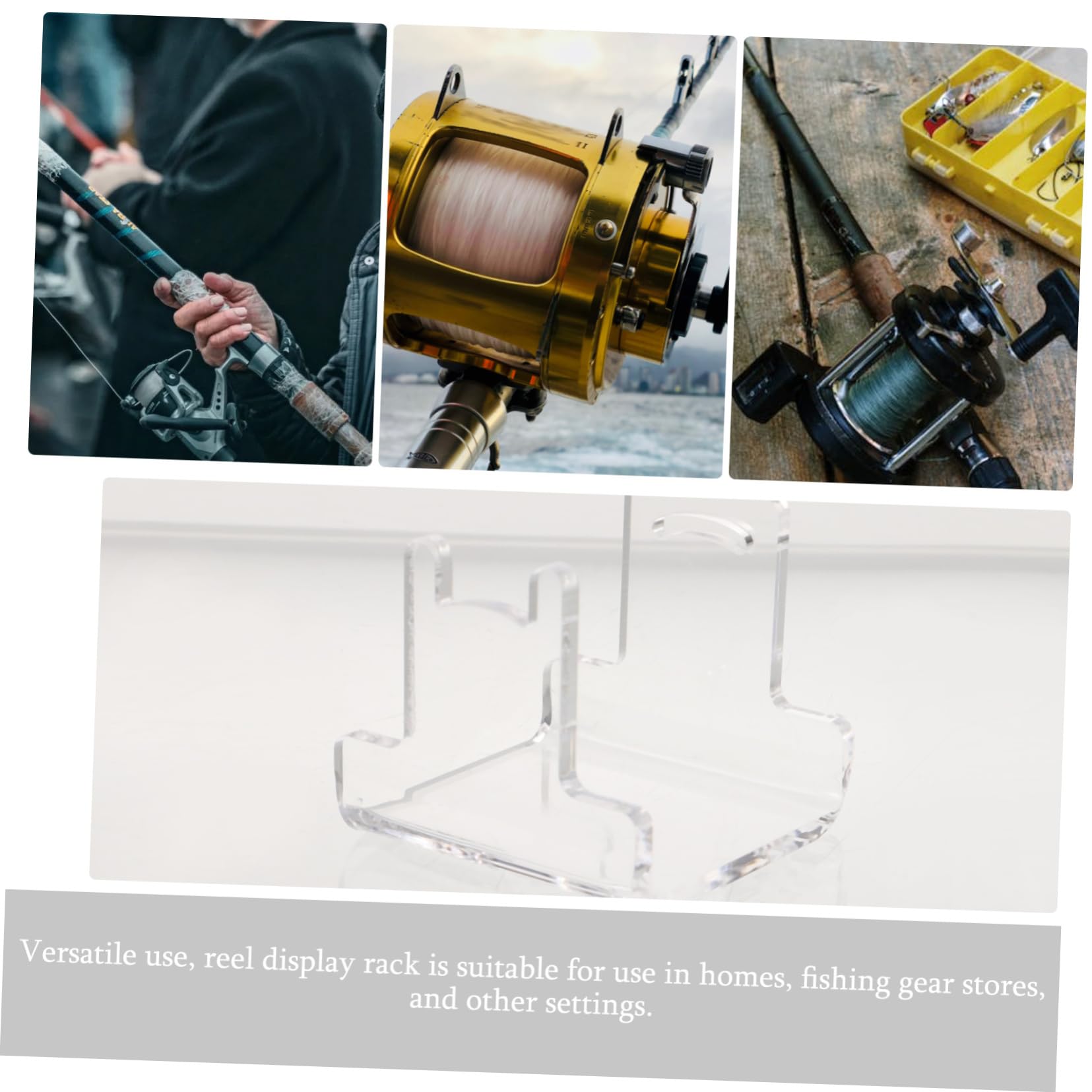 Yardwe 5 Piezas Soporte de Exhibición de Carretes de Pesca de Soporte de Almacenamiento para Carretes y Señuelos Organizador de Pesca Elegante para y Tiendas de Artículos