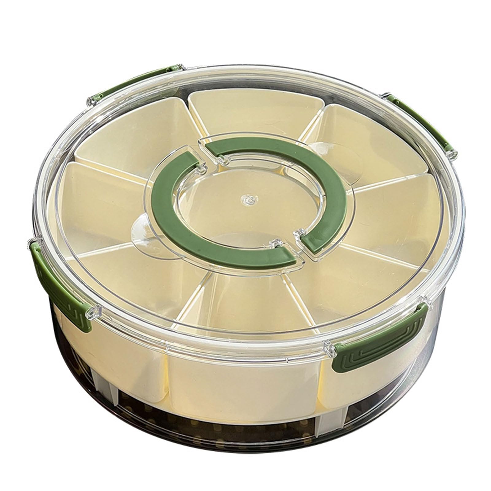 MALSSE PET+PP Leakproof Food with Divided Sections & Ice Compartment for Outdoor Dining, Meal Prep Camping Picnics Insulated Food Container