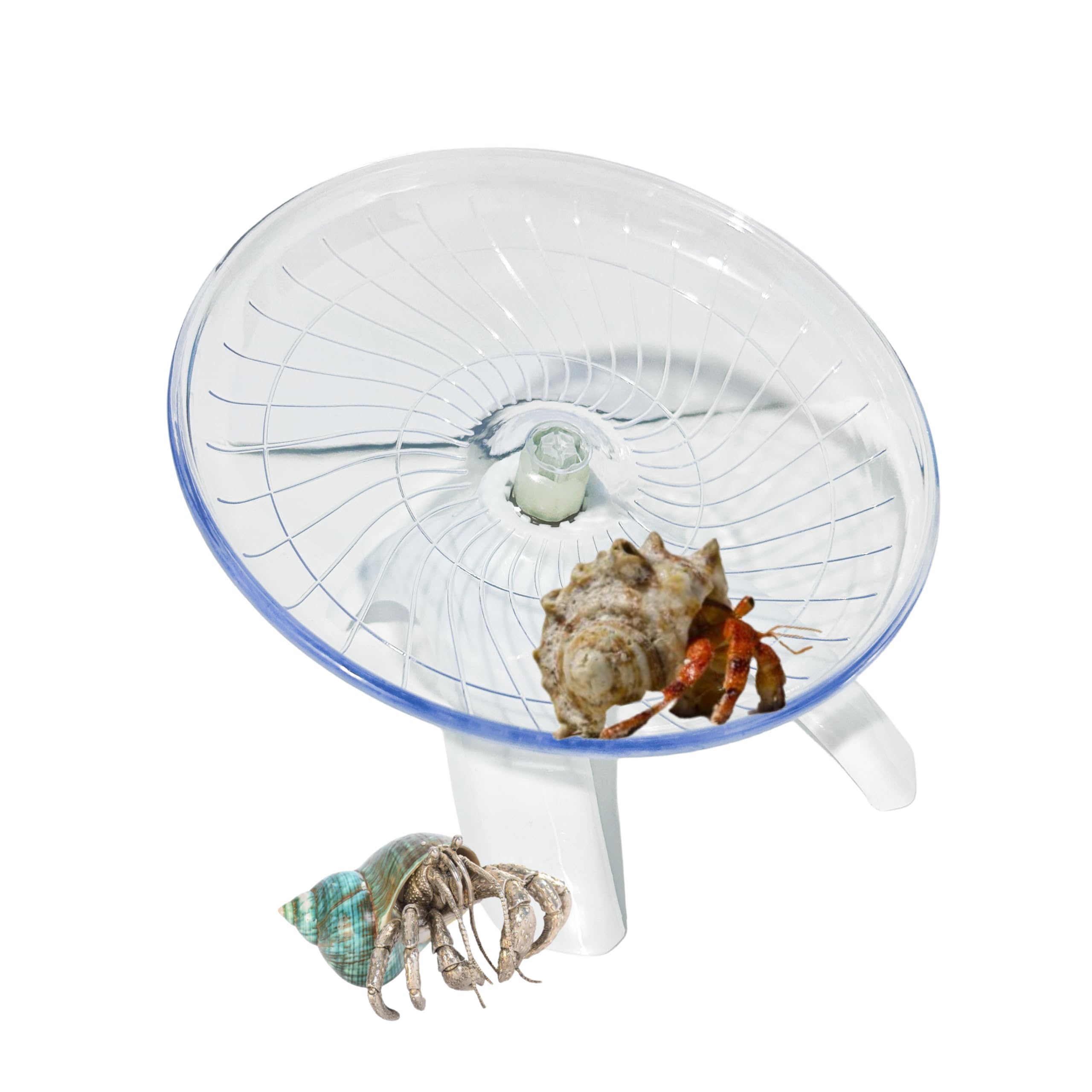 Funny Hermit Crab Running Wheel Climb Toy, Hamster Reptiles Running Flying Wheel Saucer, Cute Running Wheel for Guinea Pig Small Pet Animals Tree Frog