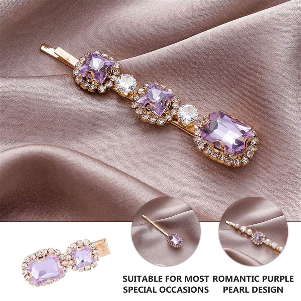 Shimmering Rhinestone Hair Clips 5pcs Amazon.com : Uonlytech Rhinestone Hair Clips 5Pcs  main image 4