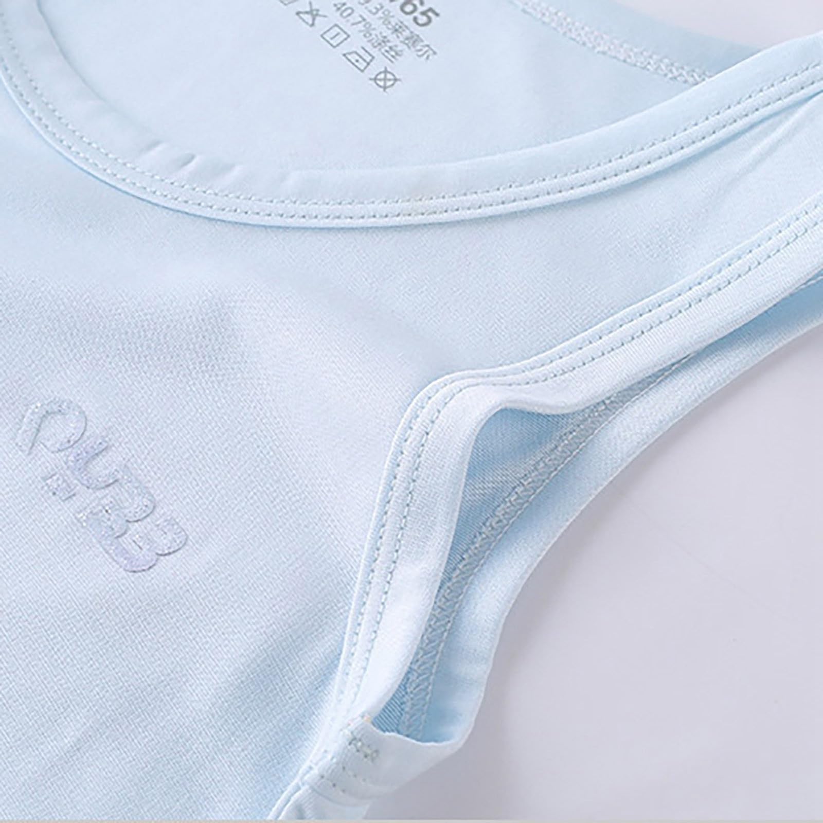 Generisch Maillot de corps pour enfant garçon col rond sans manches débardeurs en coton stretch sous-vêtements confortables hauts décontractés hauts à bretelles doux loisirs légers
