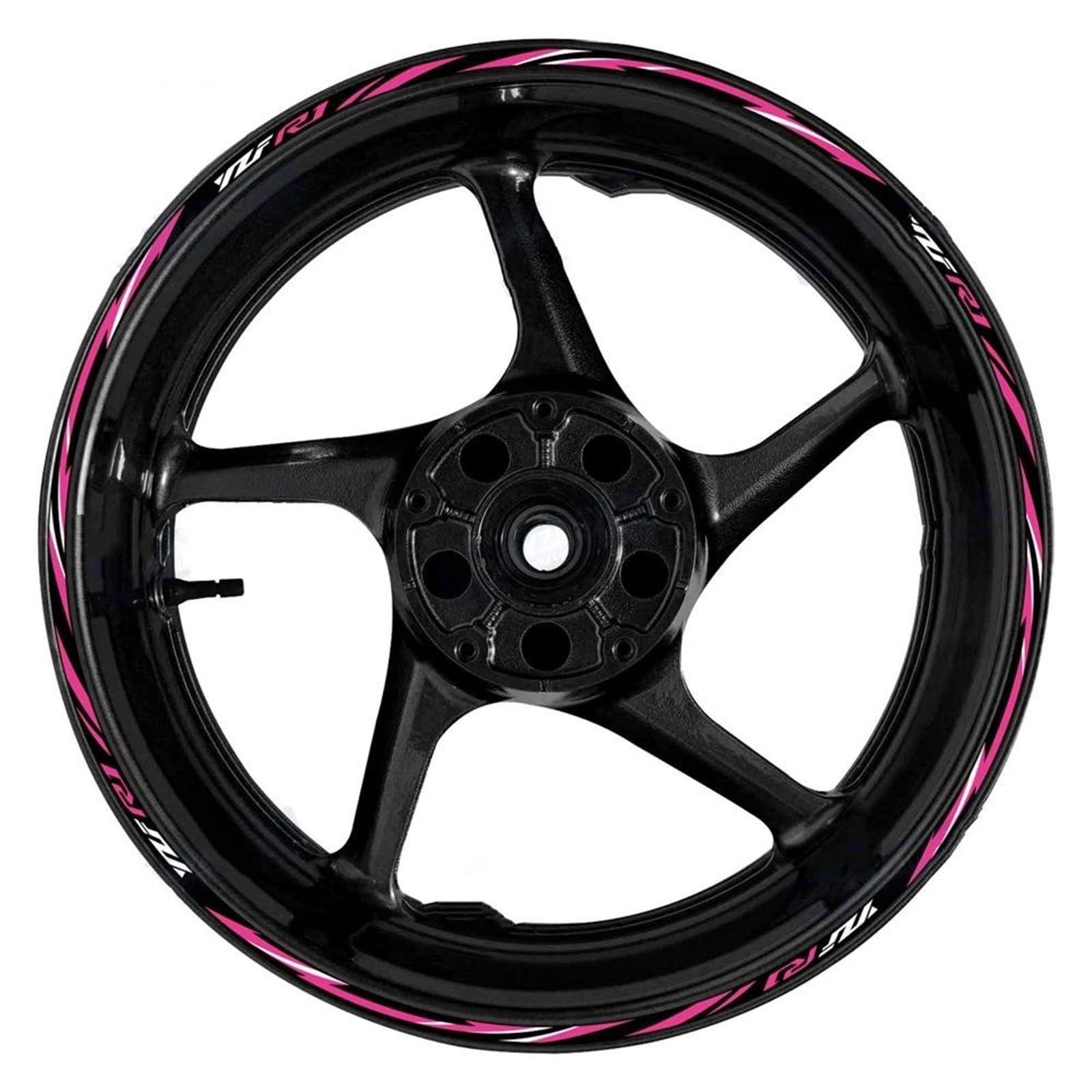 Motorcycle Front Rear Wheel Stickers for Yamaha YZF R1 Decorate Rim Motorbike Hub Tape Decal(Color2)