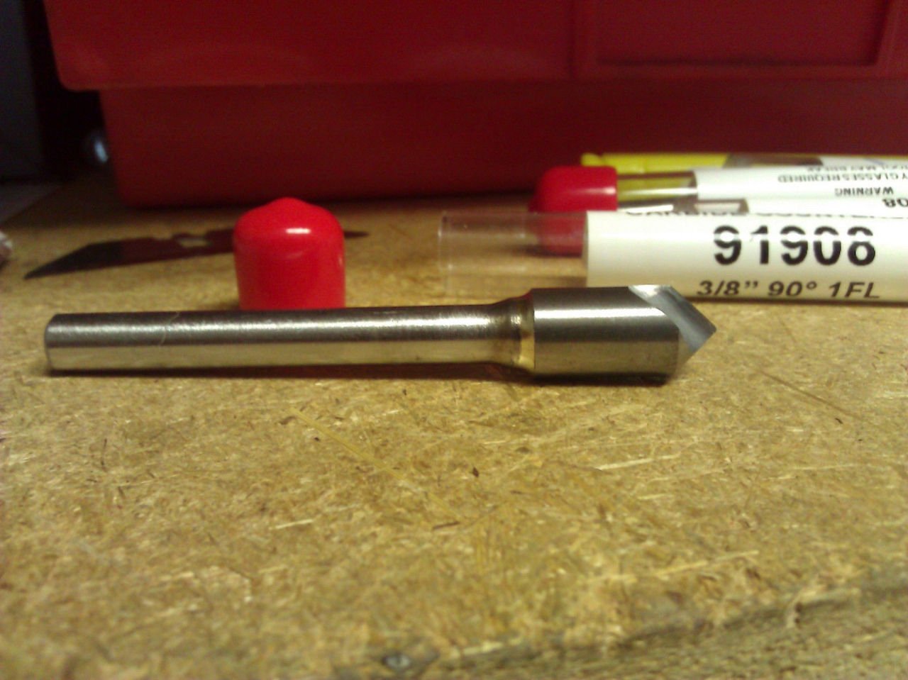 .375" 3/8" 90 Degree Single Flute Carbide Countersink