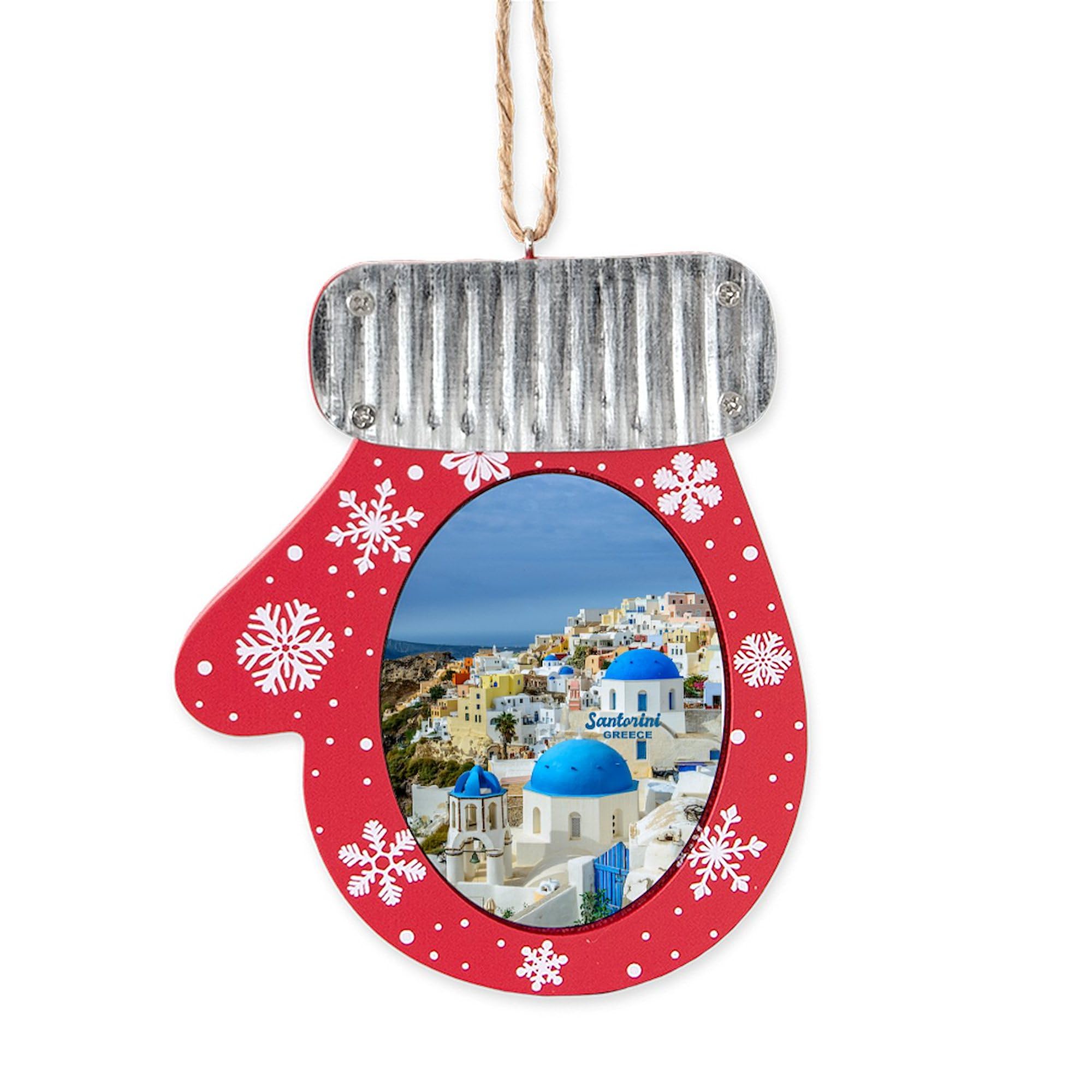 CafePress Santorini, Greece Iconic View of Santorini Oia Mitten 4