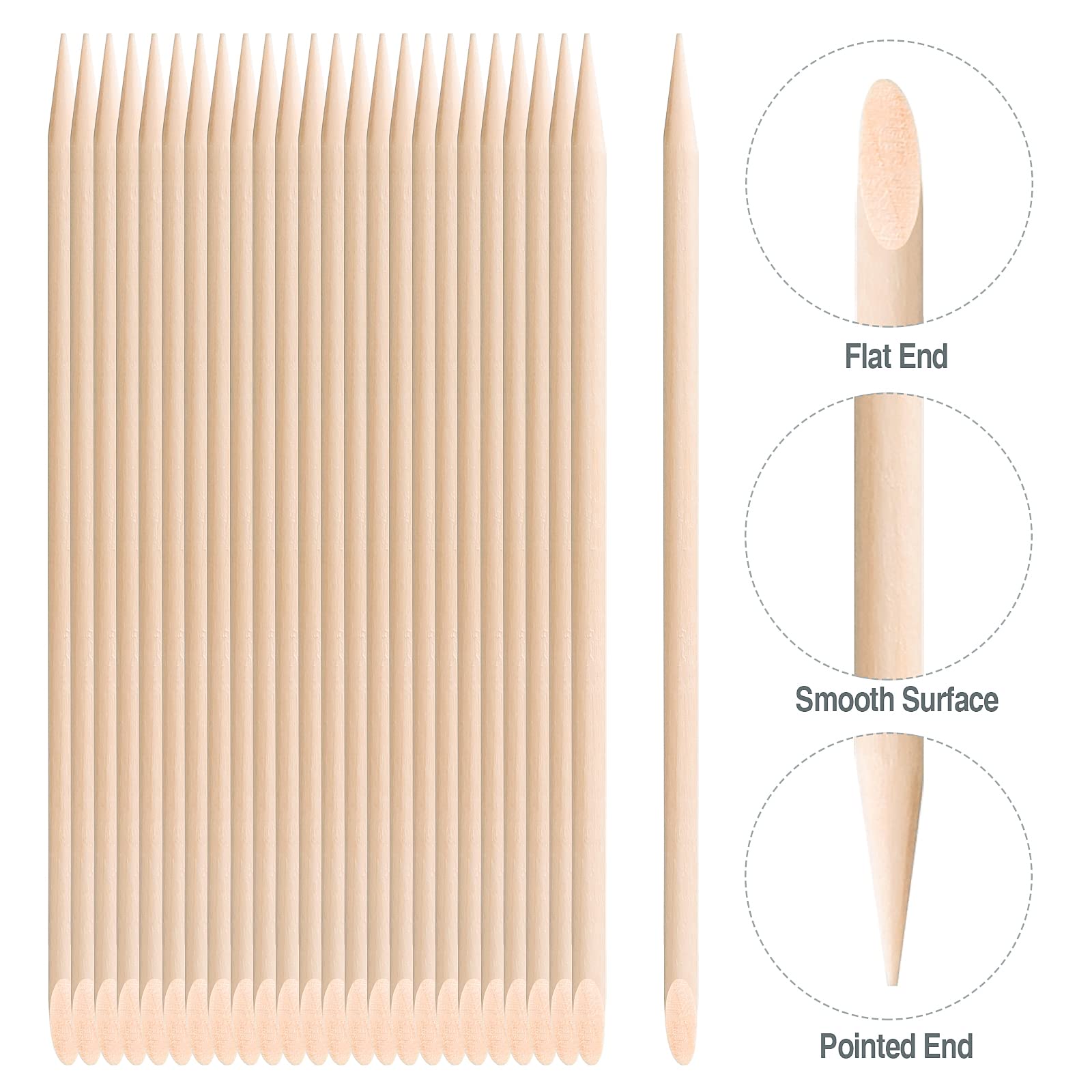 200PCS Orange Wooden Sticks 4.5 Inches - Image 4
