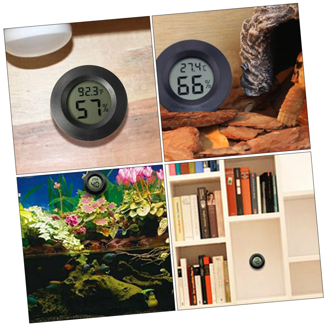 Toddmomy 14piezas Digital Higrómetro Para Terrario De Reptiles Medidor De Temperatura y Humedad Pantalla Digital Para Uso Interior y Exterior