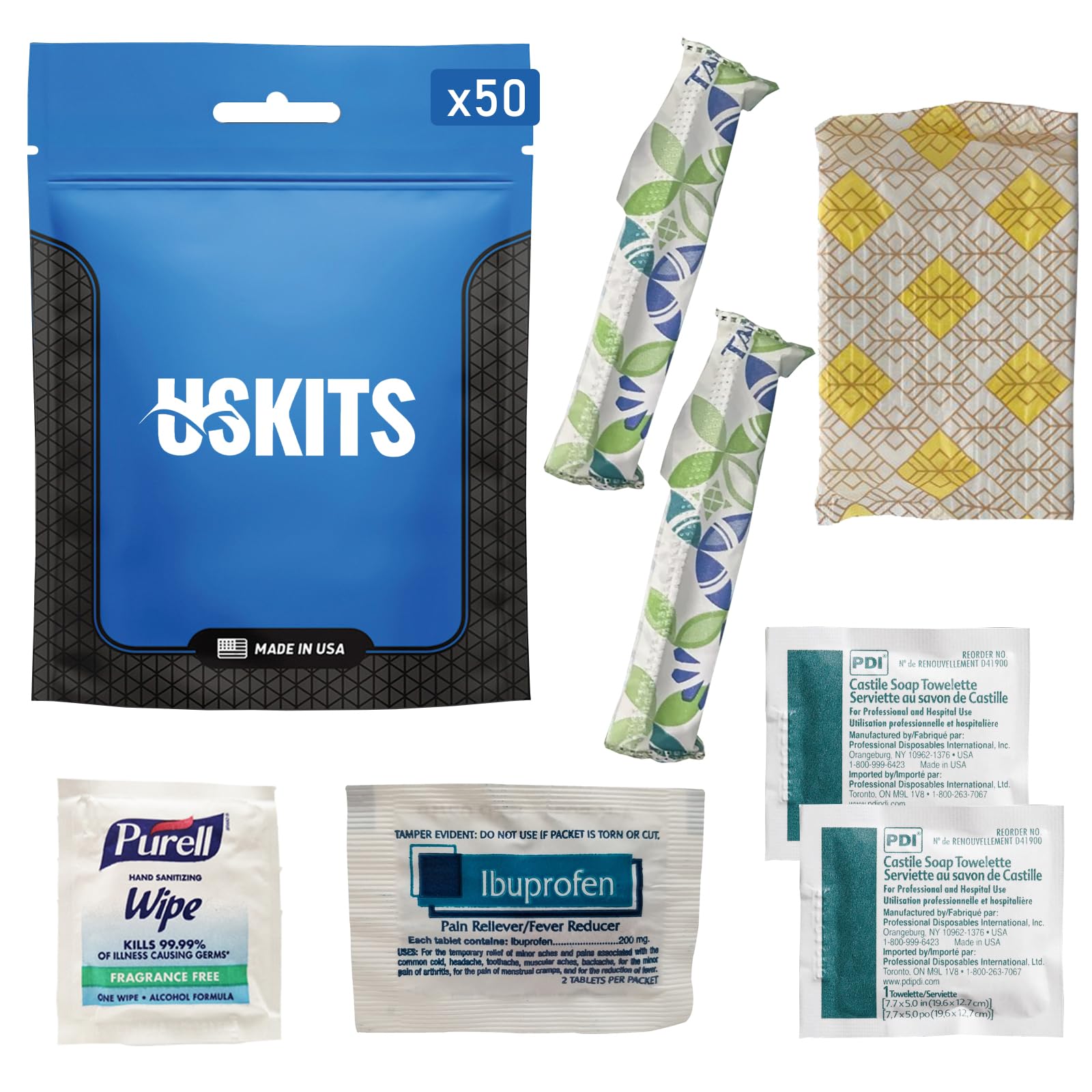 Hygiene Kit for Women Feminine Care Kit Bulk Individually Packed Convenience Kits Suitable for Travel Home Camping Giveaways