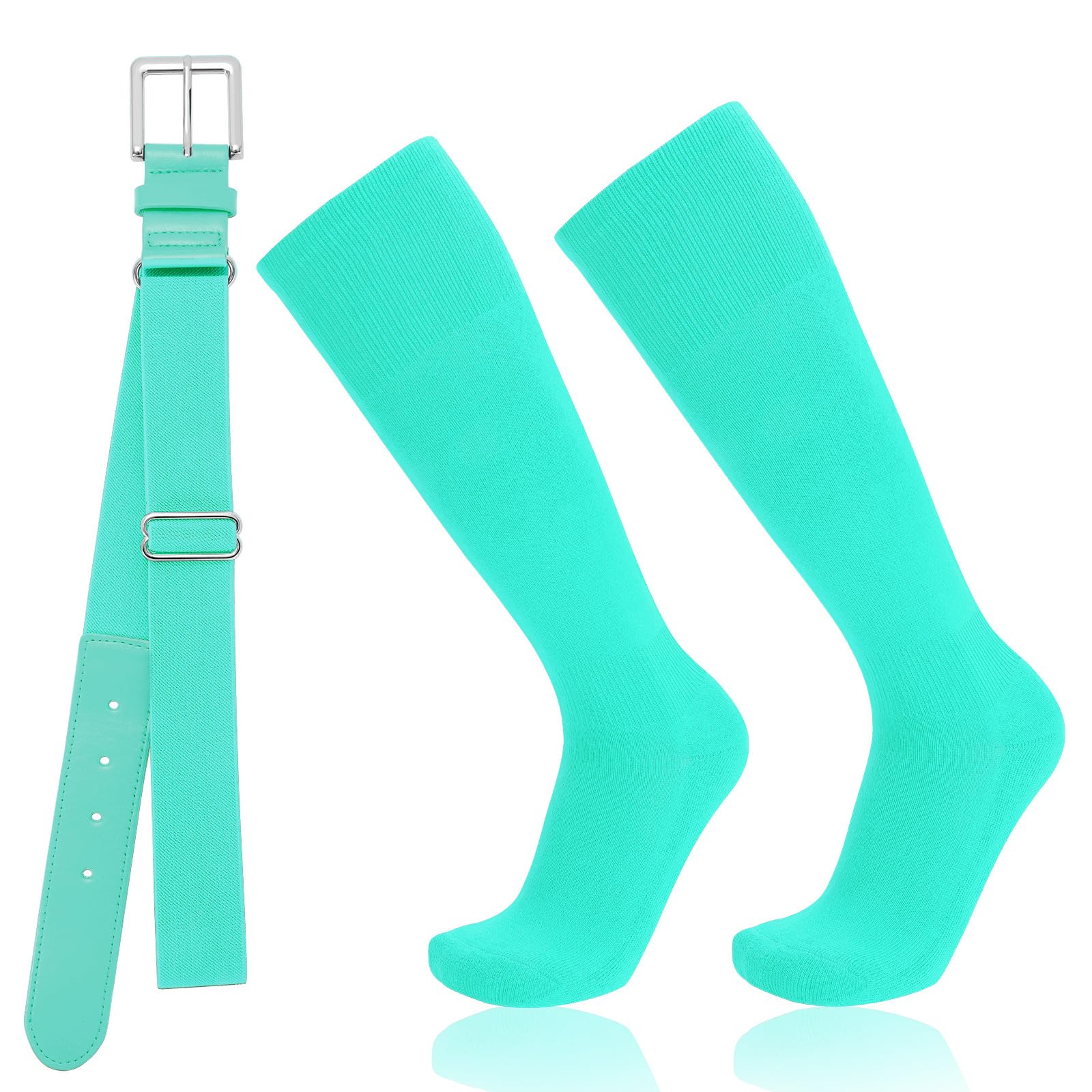 Baseball Socks and Belt Combo for Youth Adult - Softball Socks and Belt for Boys and Girls