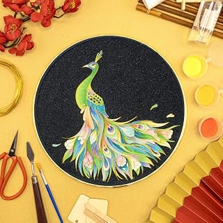 Cloisonne Filigree Enamel Paint by Numbers Kit, All in One with Tools, DIY Craft, Starter Set for Adults and Beginners, Easy Instructions, Hobby for Adults Teens Elderly Handmade Home Decor Gifts