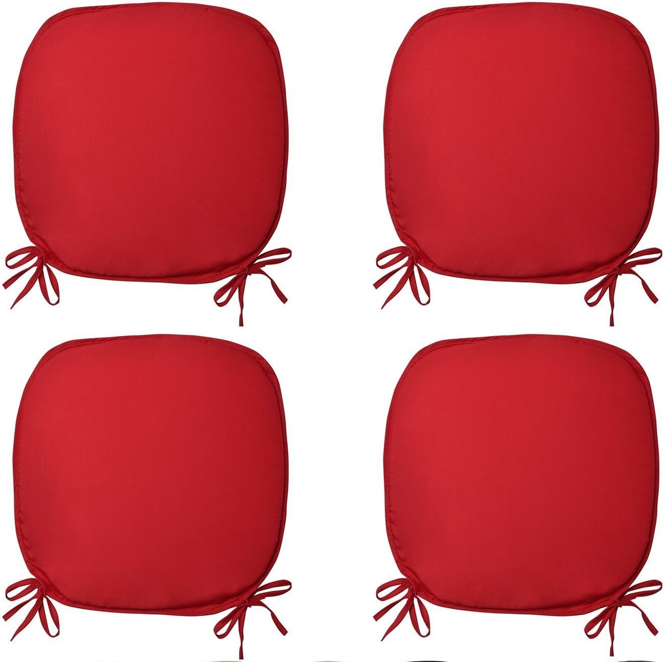 Comfy Nights Padded Chair Seat Pads Cushion Simply Plain DShaped Tie