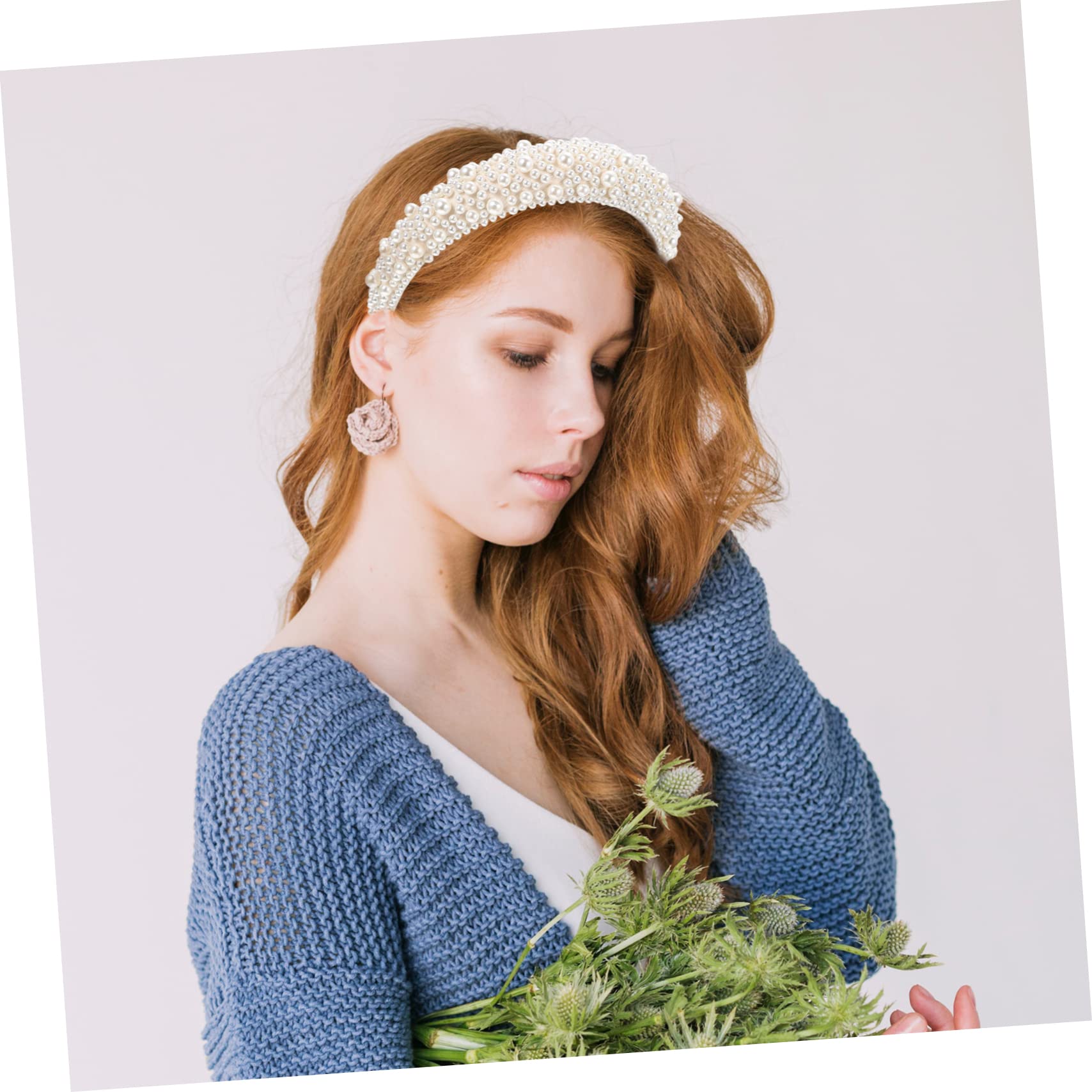 Cerchietto per Chioma Donna Elegante con Decorazioni Simil Perla, 2 Pezzi | Struttura Leggera e Confortevole, Decorazione Delicata, Uso Quotidiano e Make-up, per Ragazza e Donna