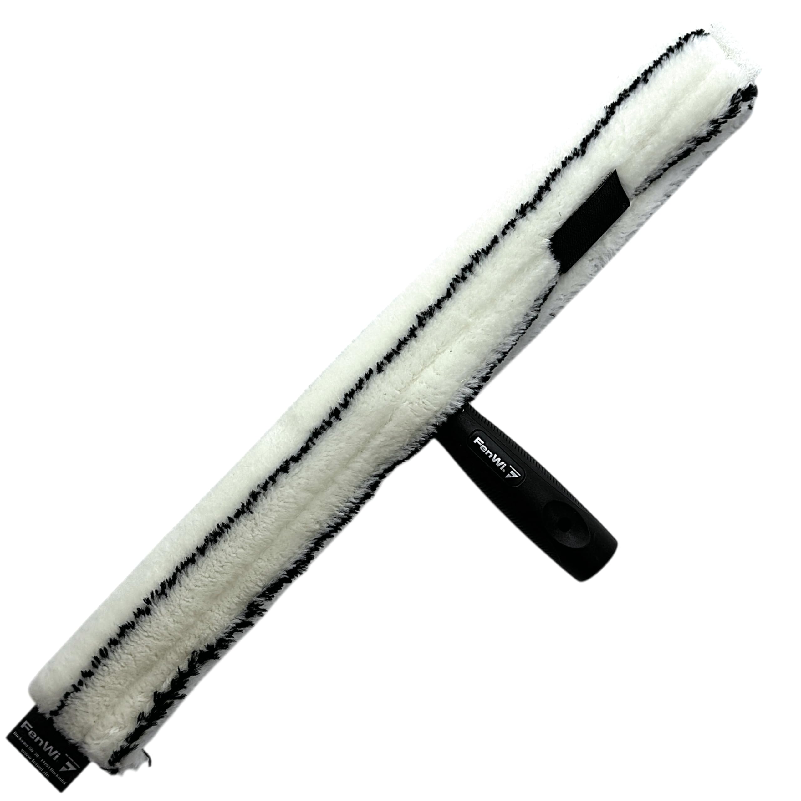 FenWi Profi Fensterwischer 50cm breit mit Mikrofaser Einwascher | Wischergriff mit 45cm Alu T-Träger, für große, breite Flächen, Glasreinigung