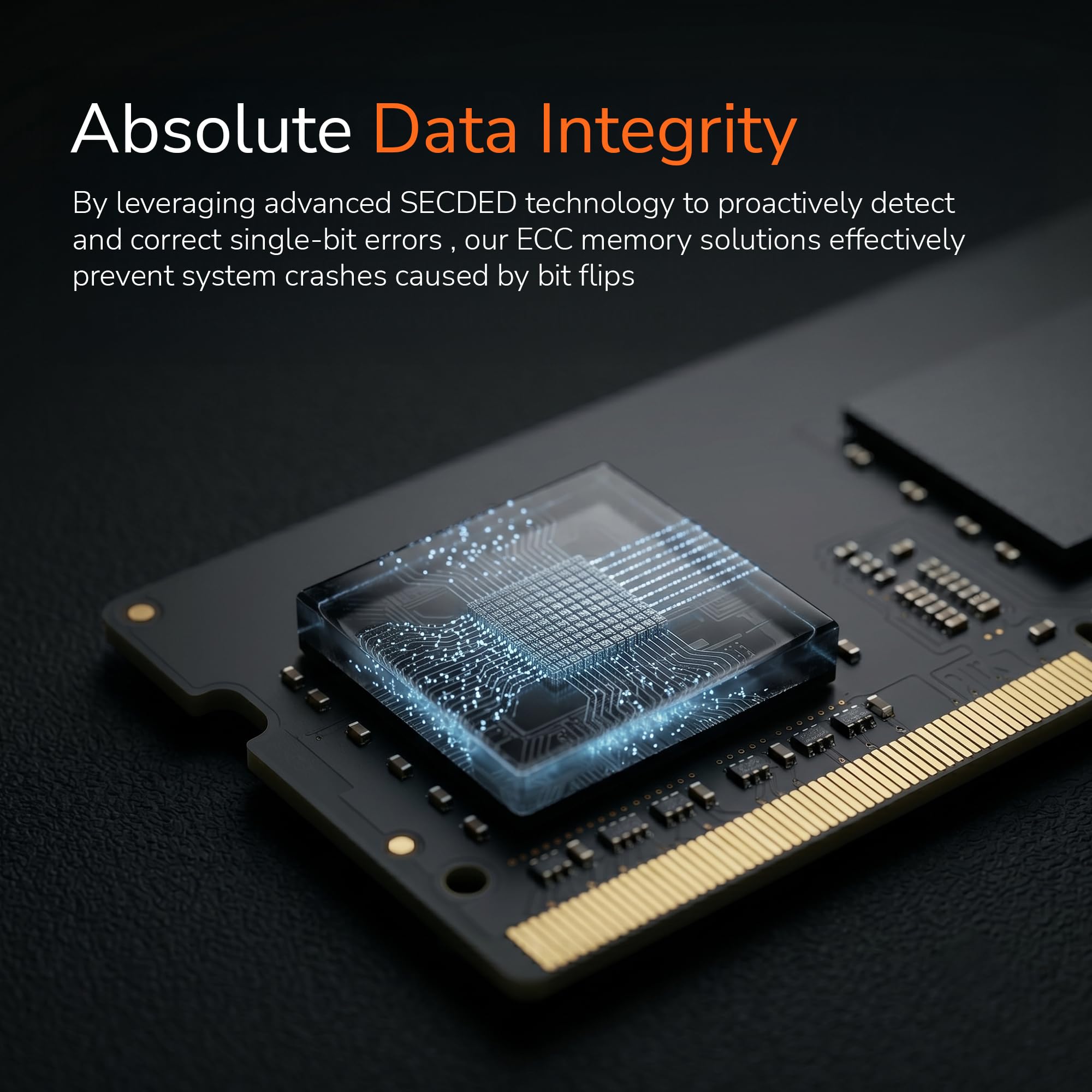 DATO 8GB DDR4 2666MHz ECC SODIMM, PC4-21300, ECC Unbuffered, 260-Pin, 1.2V, CL22, Compatibile con server e sistemi industriali