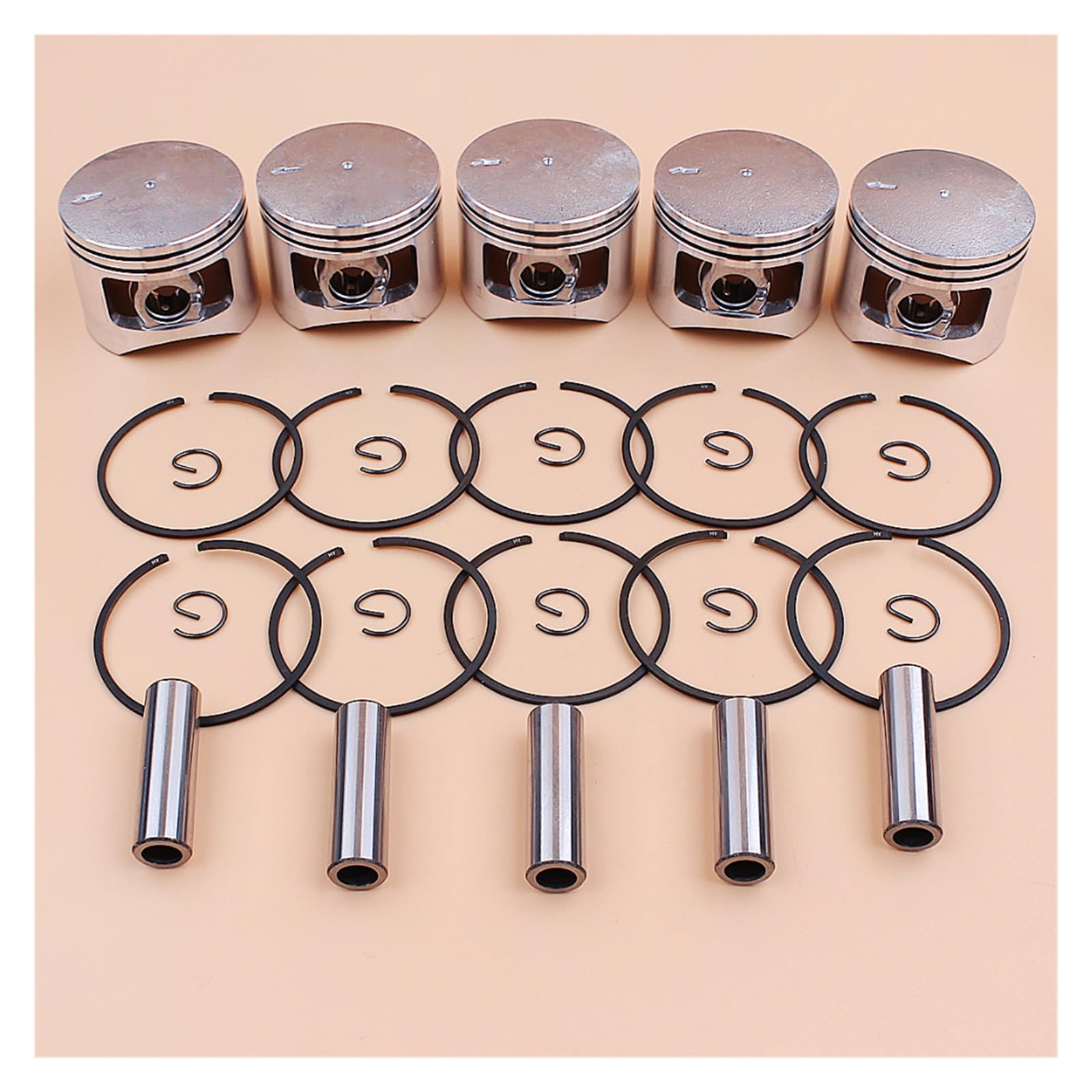 5Set 45mm Piston Rings Kit for 4500 5800 5200 Chainsaws 45cc 52cc 58cc Engine Motor Gas Chainsaw Spares