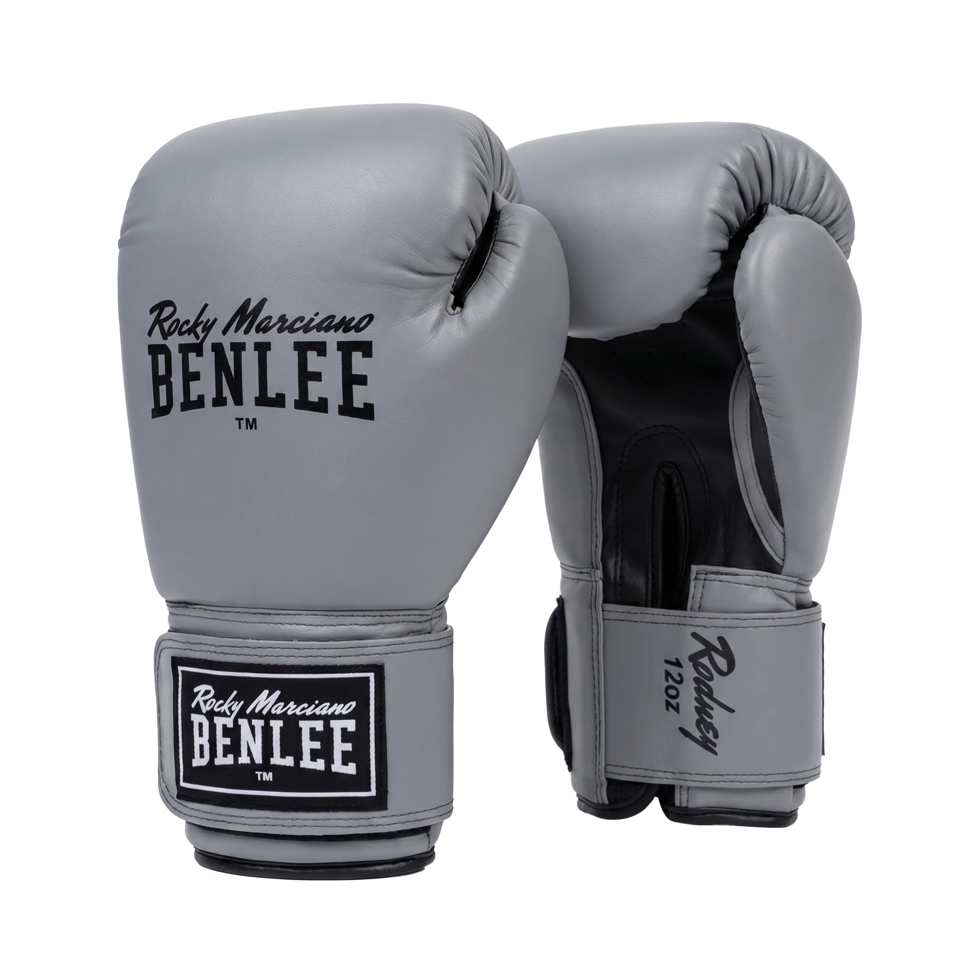 BENLEE Rodney Faux Leather Boxing Gloves 10 oz, Grey/Black