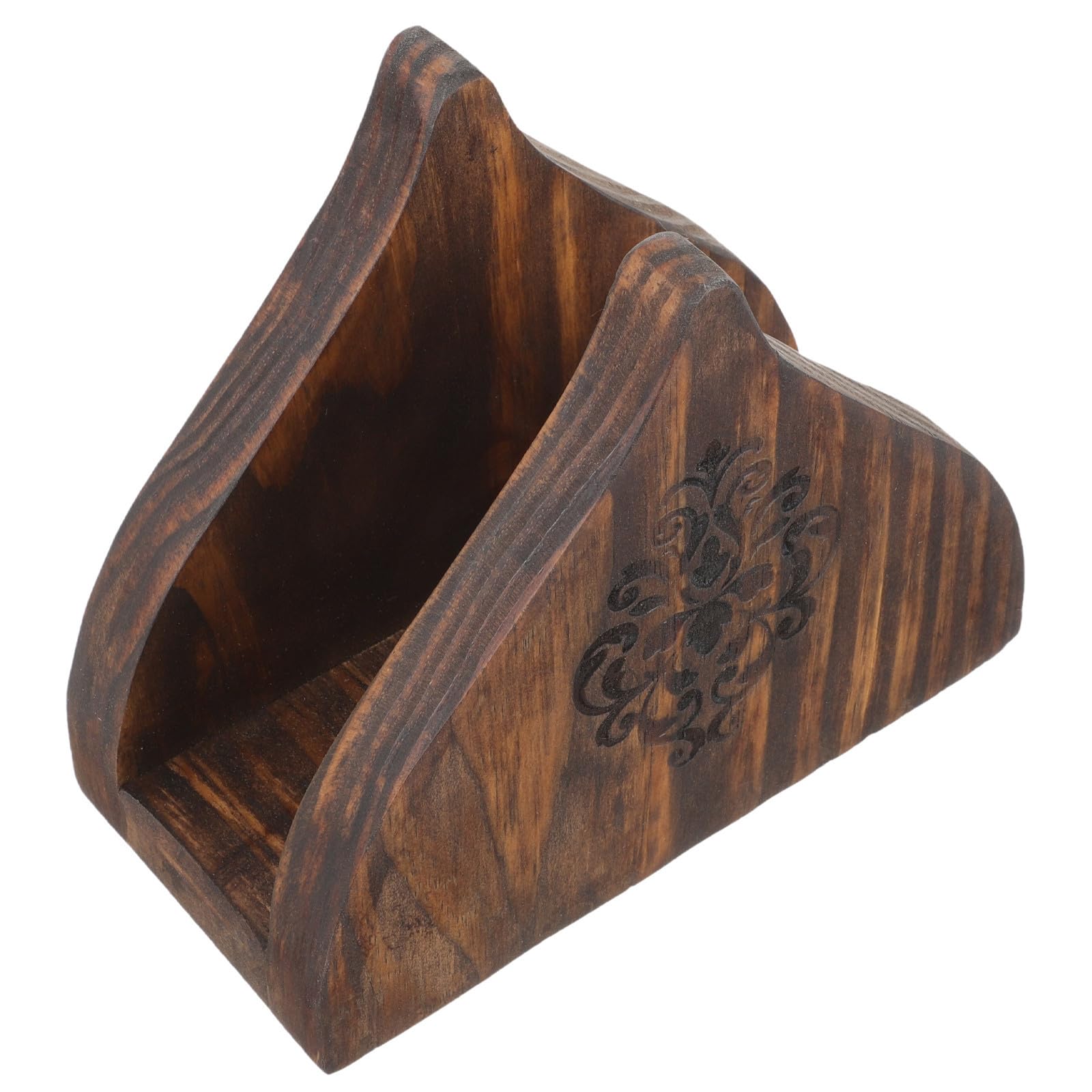 Servilletero Rústico de Madera Rebabas Base Estable Estilo Farmhouse para Mesa de Comedor Adecuado para Bar y Decoración de Hogar