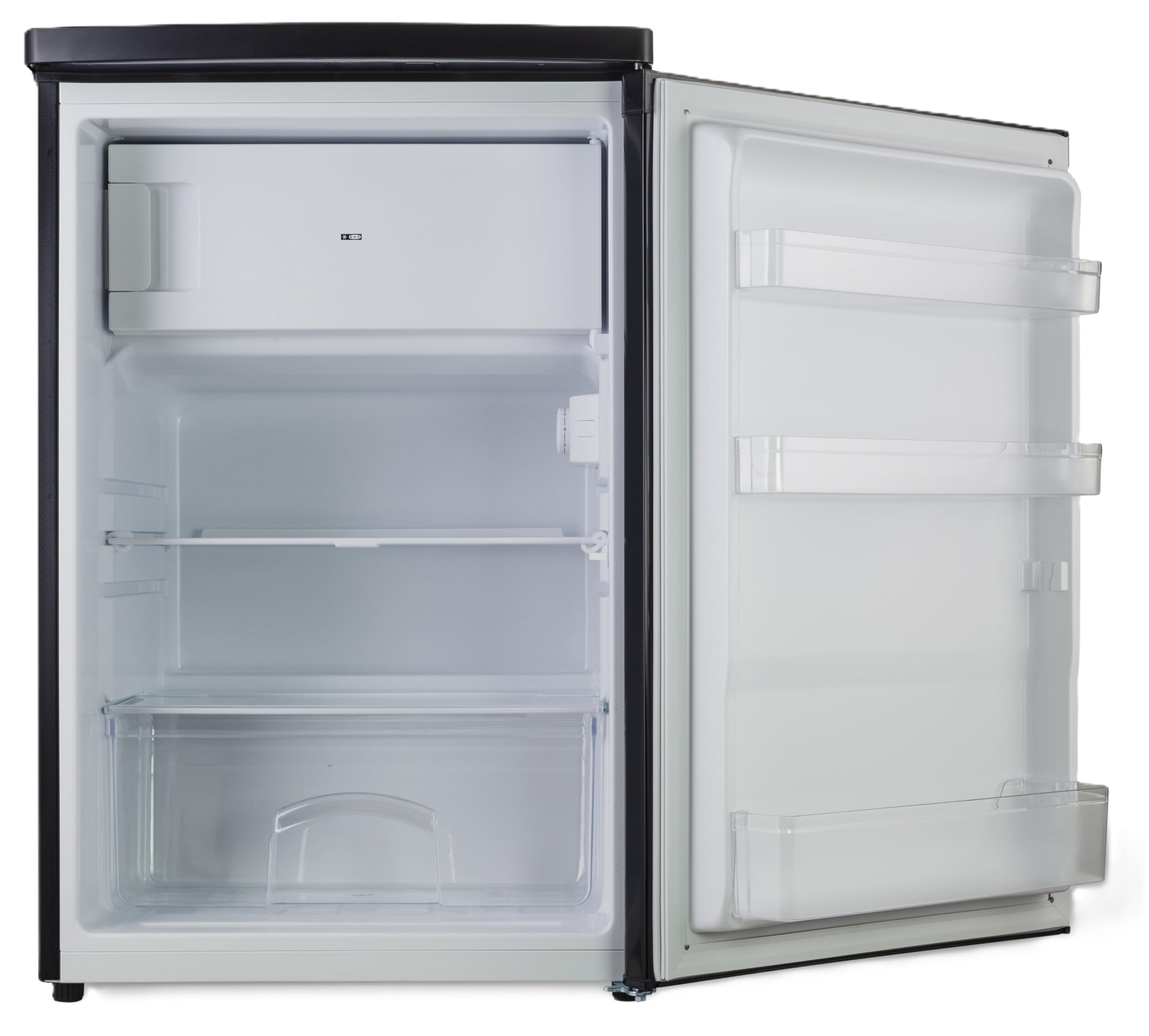 PremierTech, Frigorifero con congelatore 109 Litri, Frigo, Hotel, Ufficio Casa, Porta Reversibile, Sotto Tavolo, Classe Energetica E, Temperatura Regolabile, Libera Installazione, Nero, PT109FB