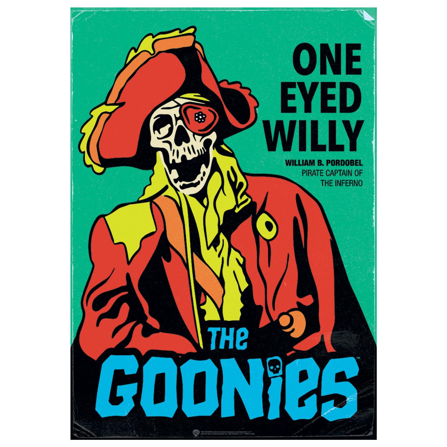 Fanattik Multi The Goonies One Eyed Willy Limited Edition Numbered A3 Art Print