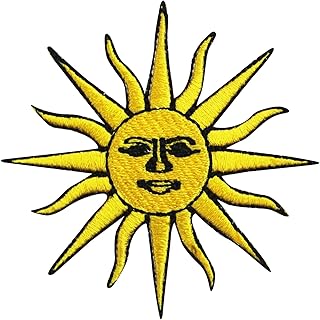 Sun of May Patch, Argentina Flag Patch Embroidered Iron on Sew on Patch Badge for Clothes etc. 7 cm