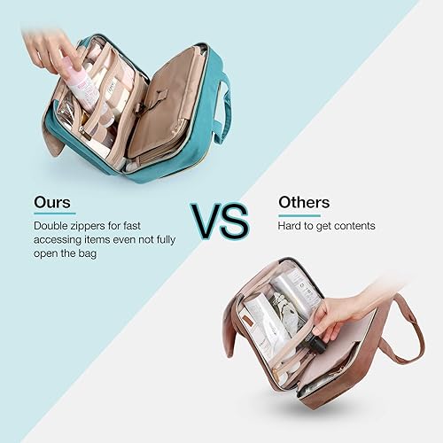 Miniatura 5 de BAGSMART - Neceser de aseo para colgar, organizador de maquillaje para viajar, aprobado por la Administración de Seguridad en el Transporte (TSA),