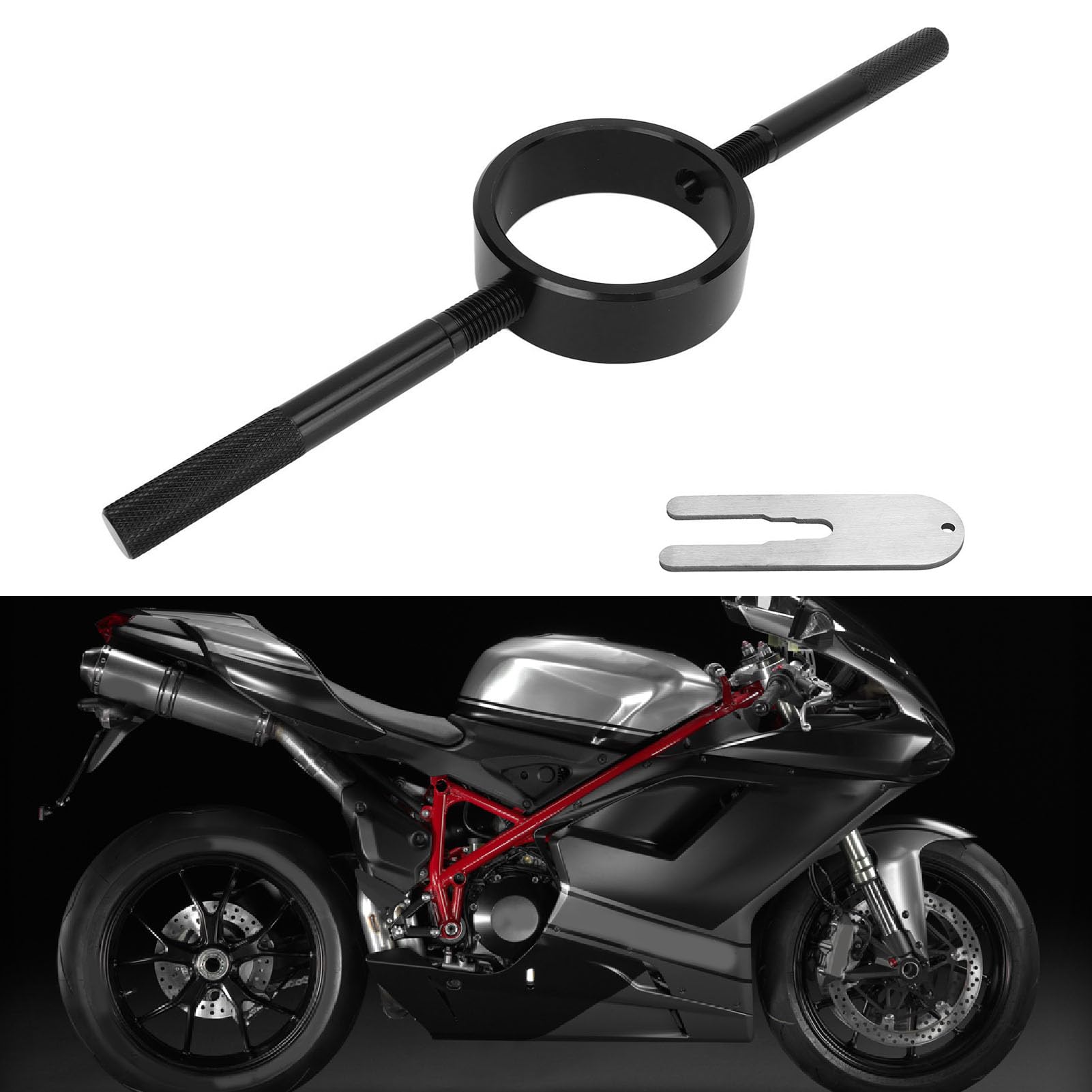 Kit di Attrezzi per Compressore Molla Forcella per Moto Kit di Manutenzione Molla Elicoidale in Alluminio 6061 per la Maggior Parte delle Forcelle per Bici da Strada Capovolte