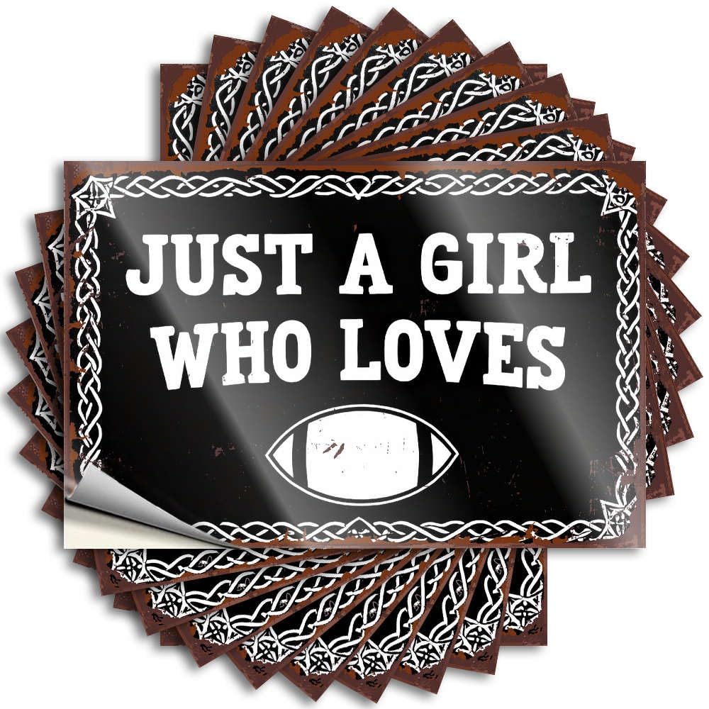Gaming Bumper - Cool Adults Door Just A Girl Who Loves Football(8X12CM)