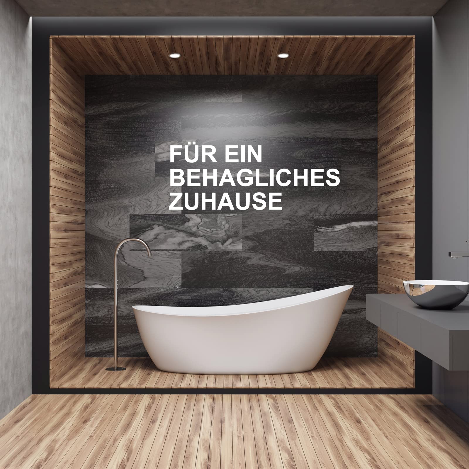 trendlights24 NAU LED Decken Einbaustrahler Bad IP65 5er Set 6W 12V & Trafo | Weiß, rund, Warmweiß, 3000k, Niedervolt, GU5.3, Spot, austauschbar, Einbauleuchte, Dusche, Feuchtraum, innen, außen