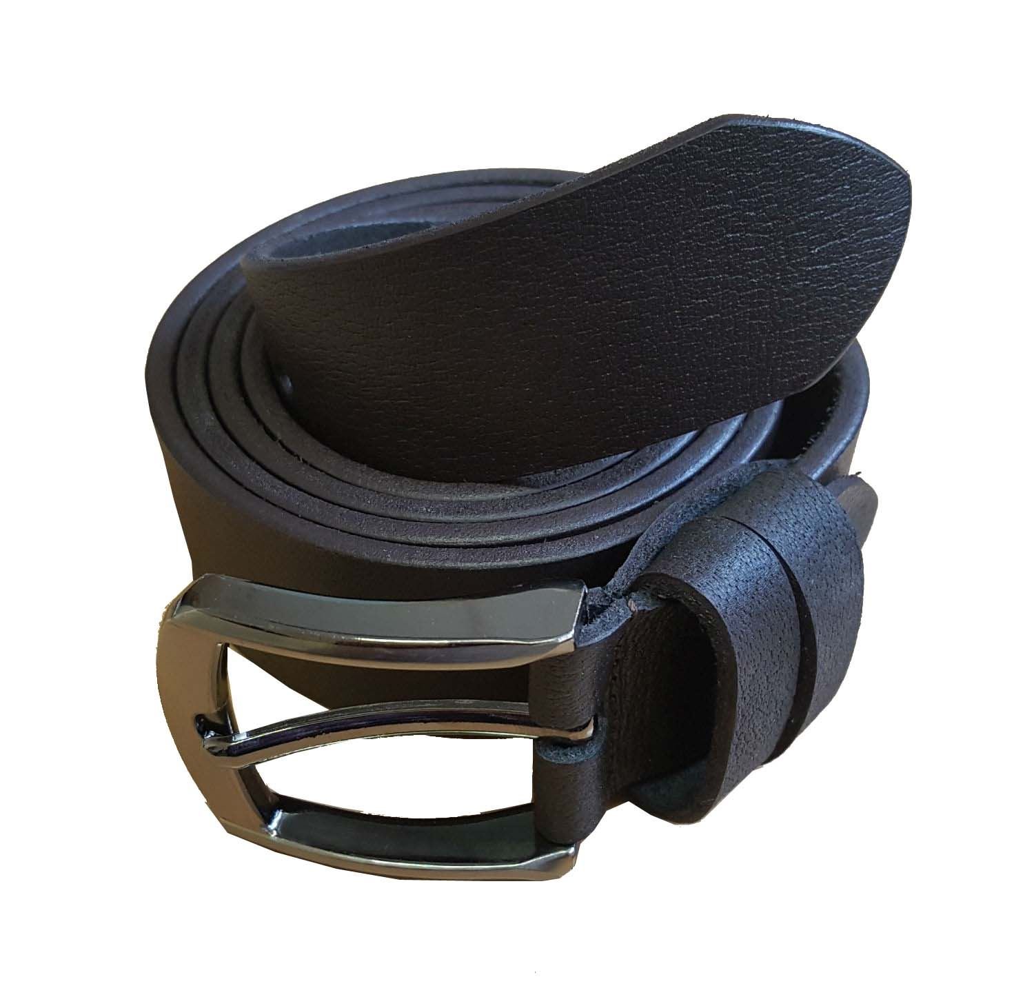 KAM Jeanswear Men's Leather Jeans Belt-Brown-64-66
