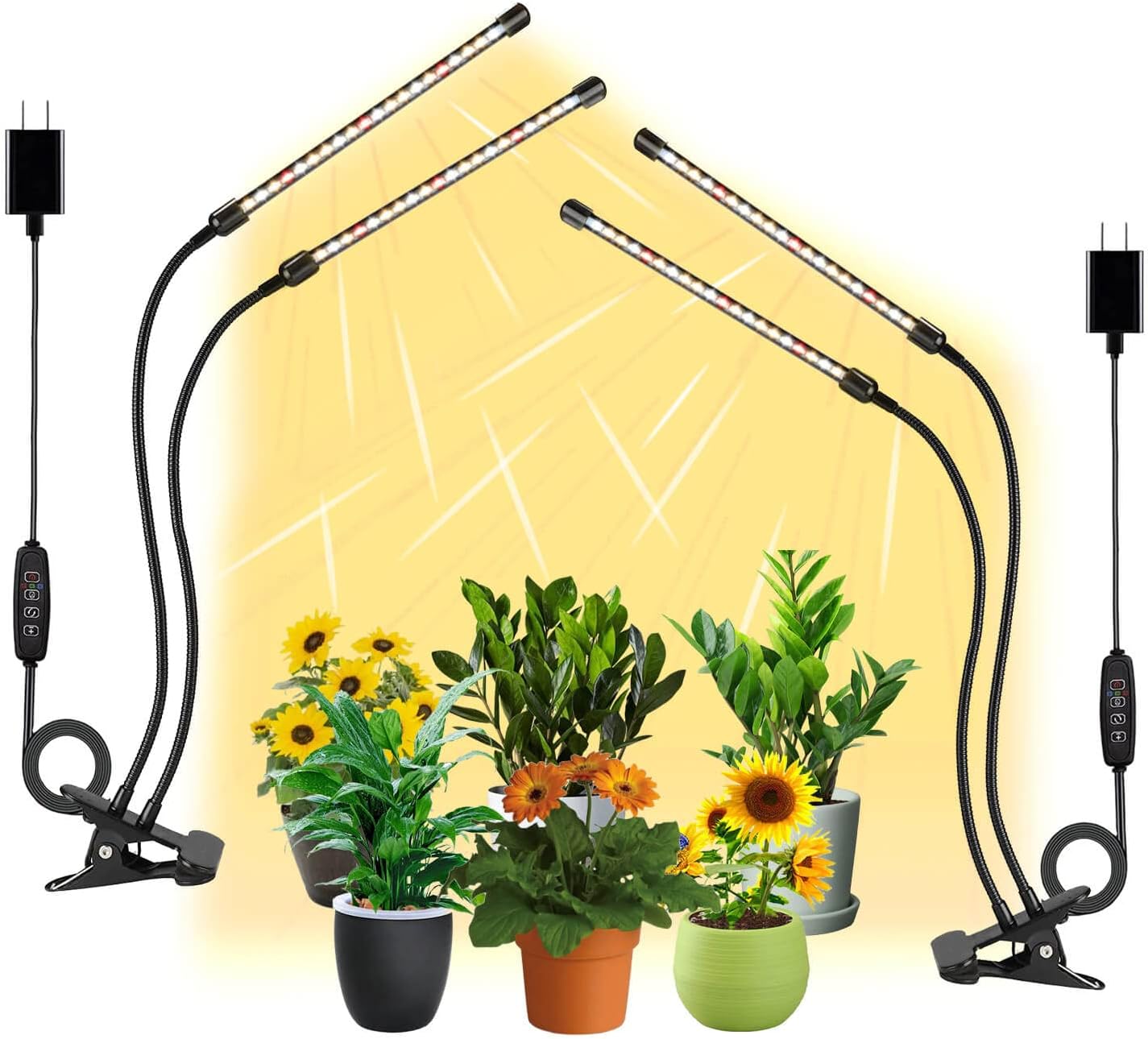 2Pack Plant Light for Indoor Plants with UL Listed Adapter